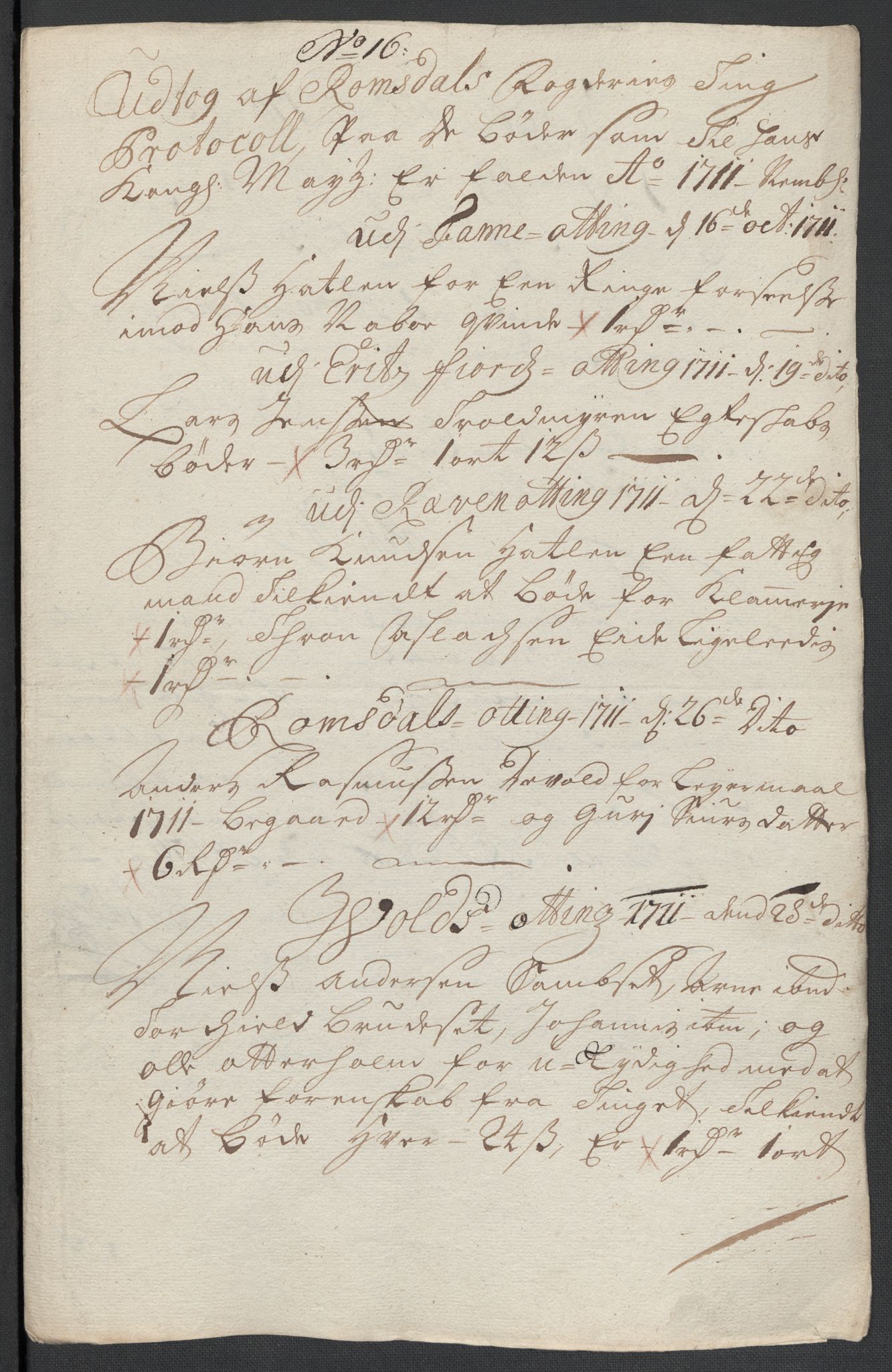 Rentekammeret inntil 1814, Reviderte regnskaper, Fogderegnskap, AV/RA-EA-4092/R55/L3660: Fogderegnskap Romsdal, 1711, p. 345