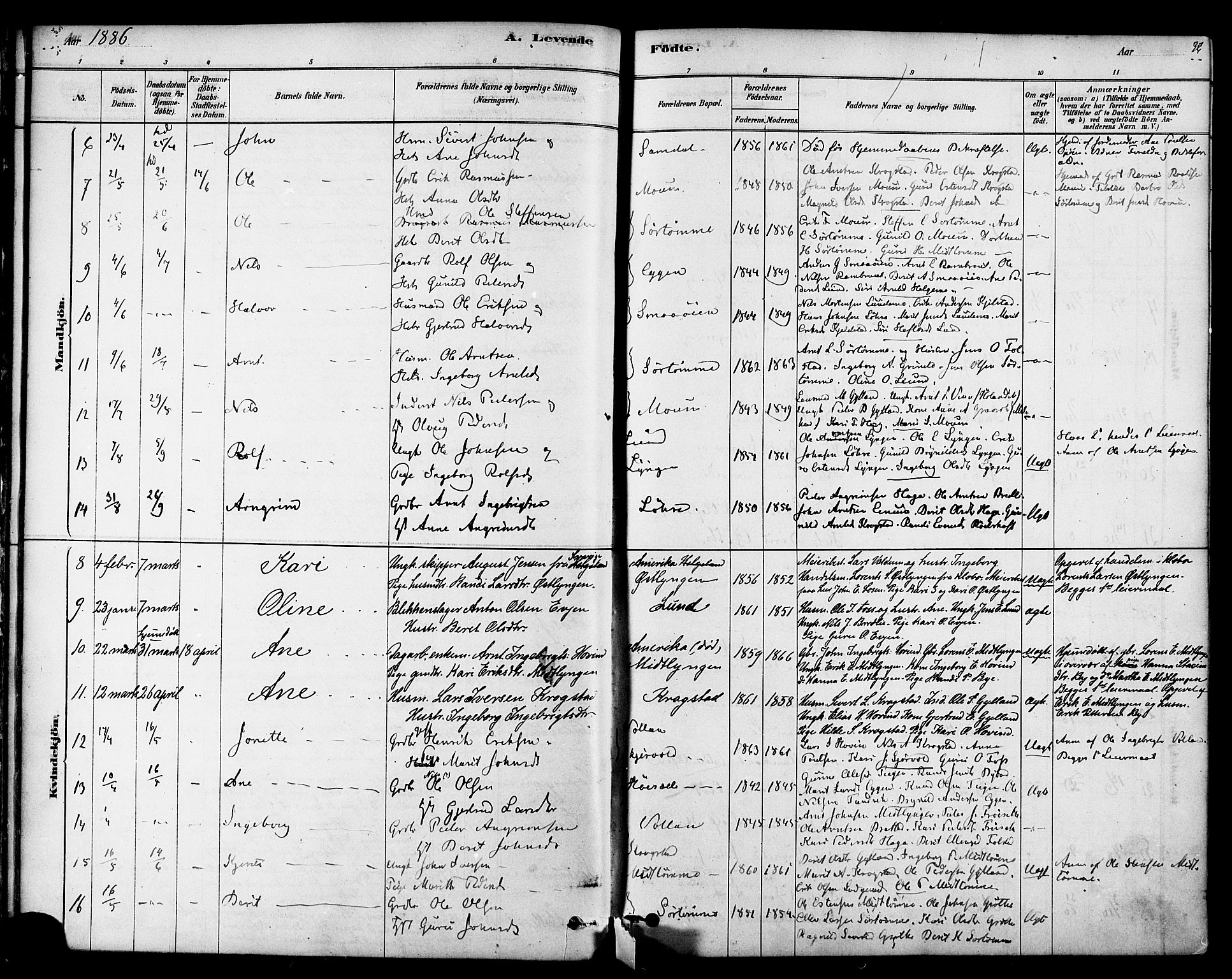 Ministerialprotokoller, klokkerbøker og fødselsregistre - Sør-Trøndelag, SAT/A-1456/692/L1105: Parish register (official) no. 692A05, 1878-1890, p. 36