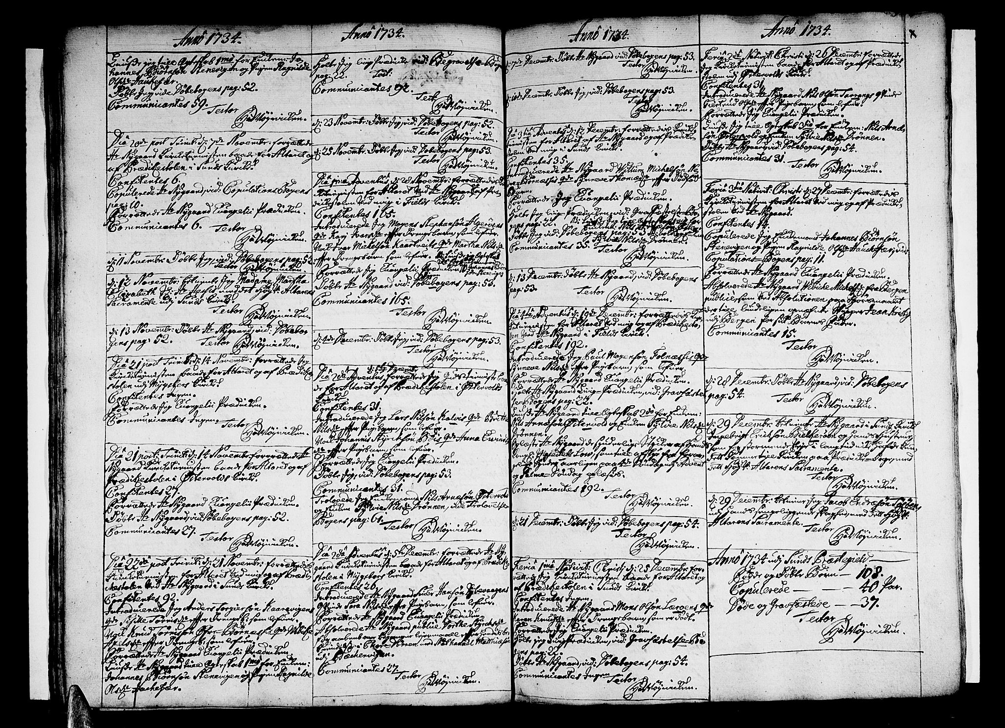 Sund sokneprestembete, AV/SAB-A-99930: Parish register (official) no. A 1, 1729-1740