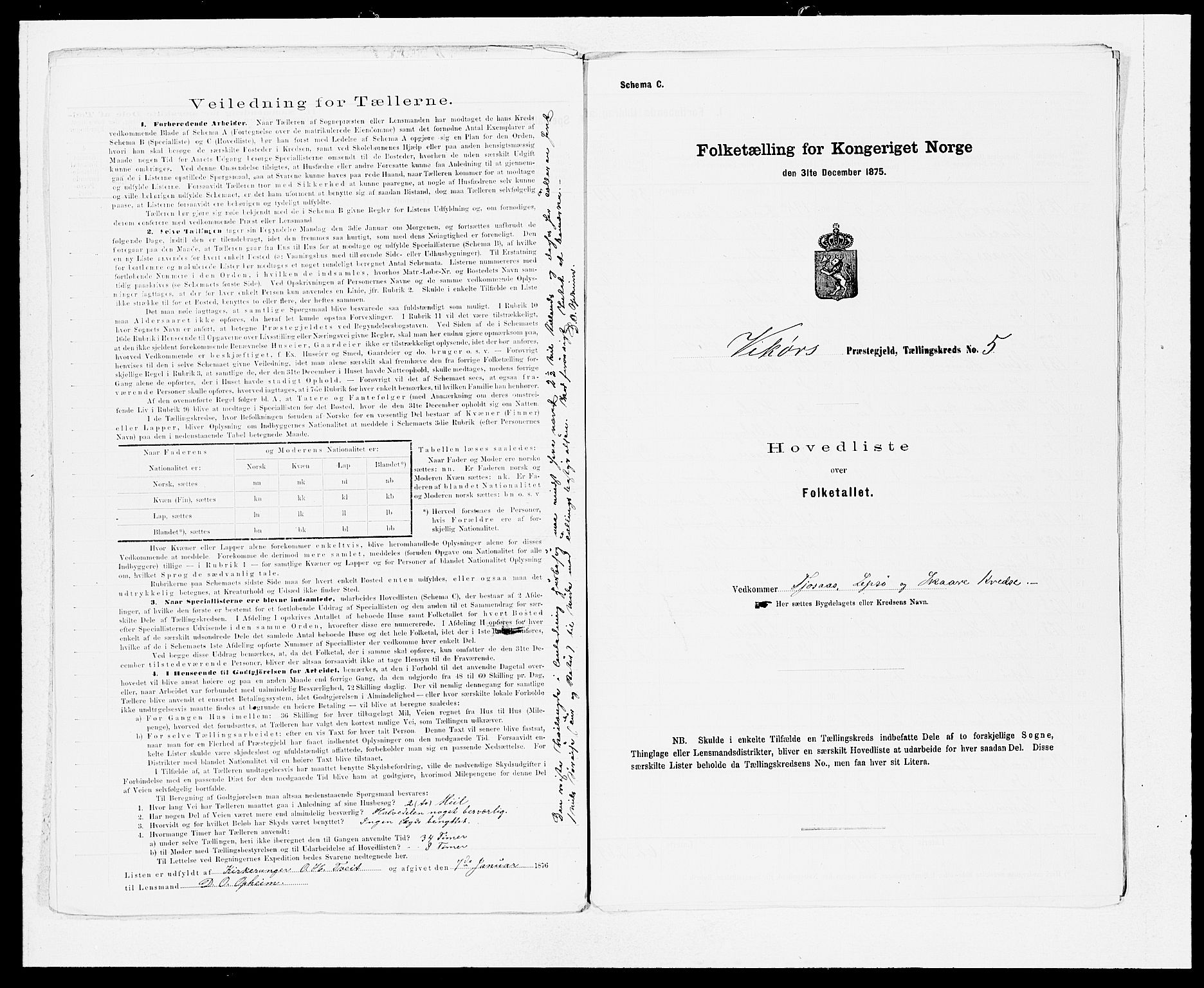 SAB, 1875 census for 1238P Vikør, 1875, p. 10