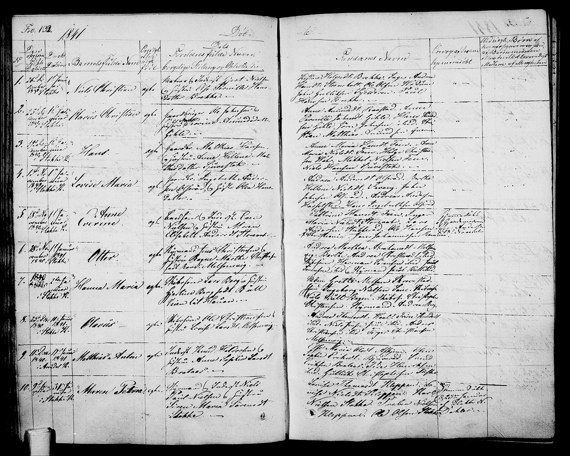 Stokke kirkebøker, SAKO/A-320/F/Fa/L0006: Parish register (official) no. I 6, 1826-1843, p. 132