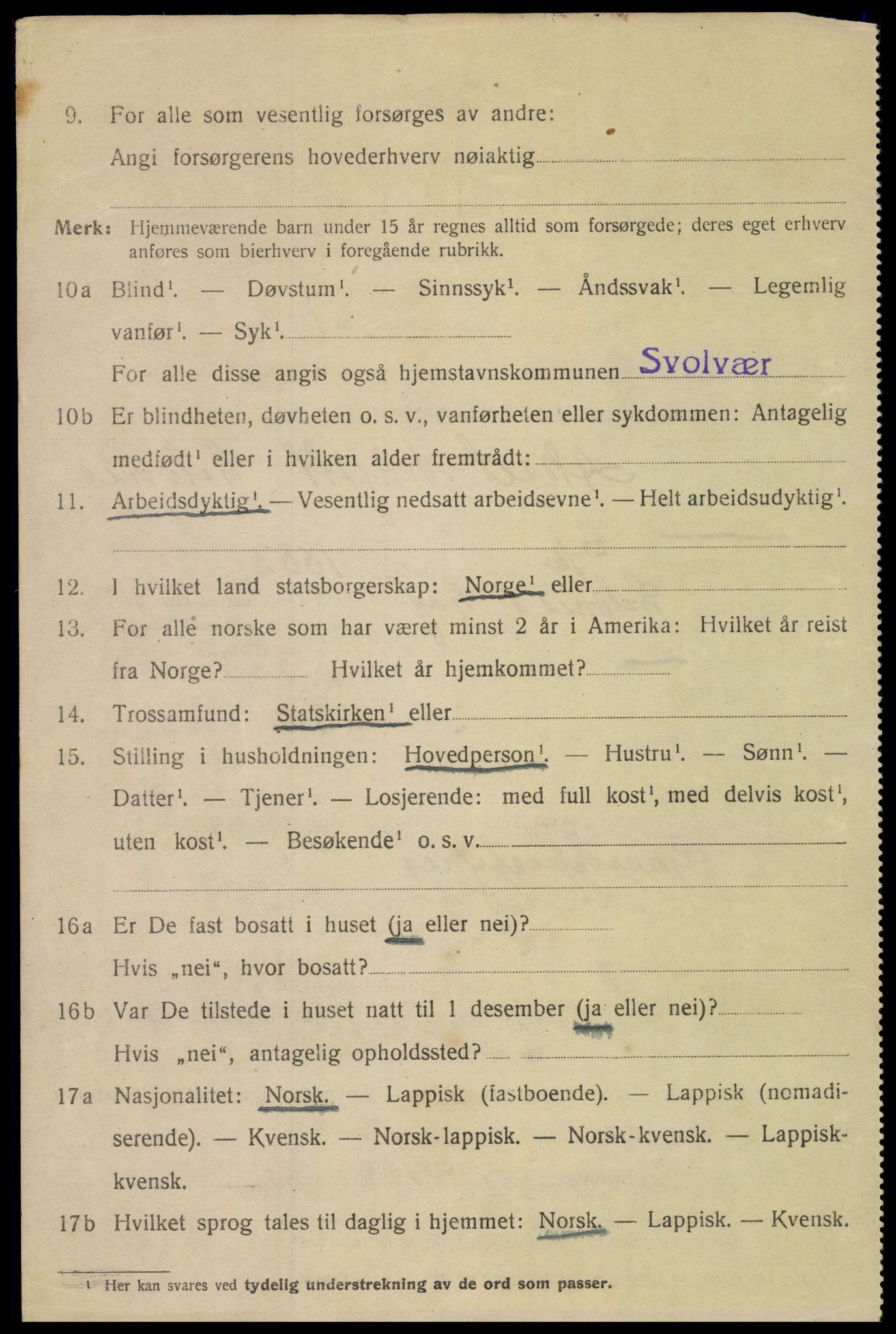 SAT, 1920 census for Svolvær, 1920, p. 1753