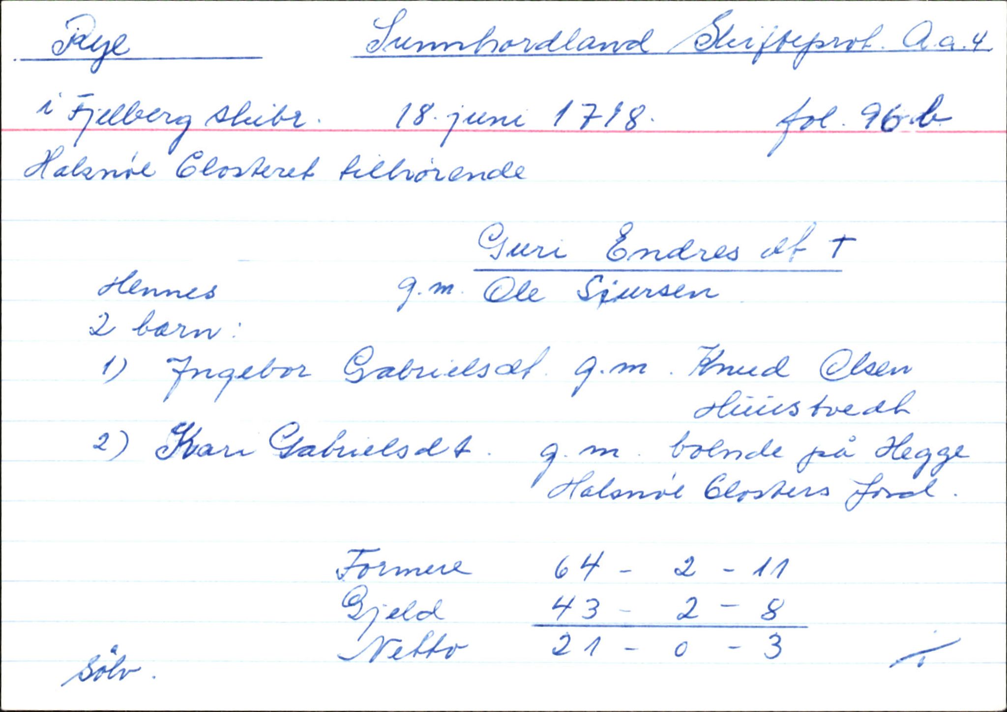 Skiftekort ved Statsarkivet i Bergen, SAB/SKIFTEKORT/004/L0003: Skifteprotokoll nr. 4, 1717-1722, p. 45