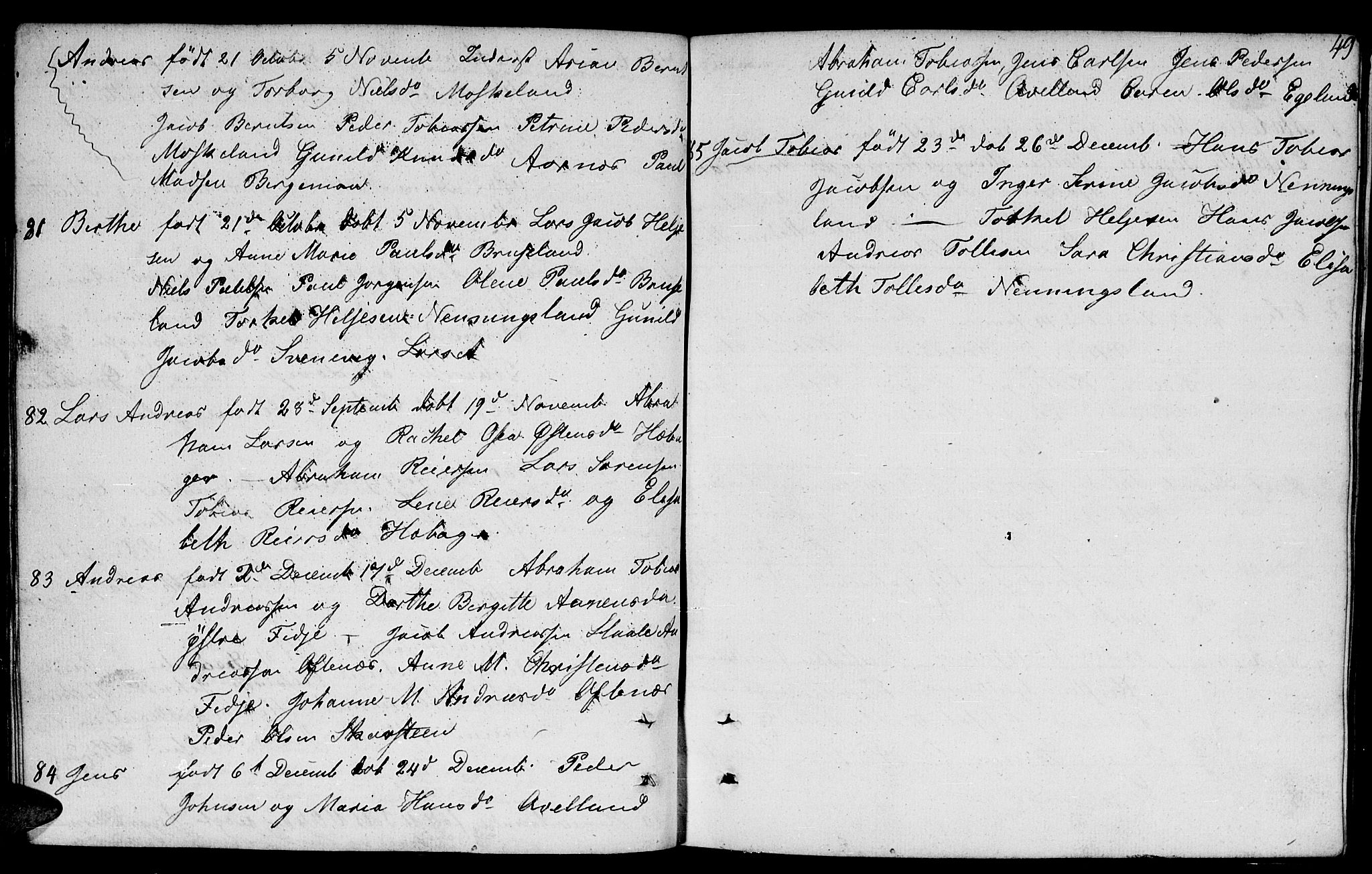 Lyngdal sokneprestkontor, SAK/1111-0029/F/Fb/Fbc/L0002: Parish register (copy) no. B 2, 1849-1864, p. 49