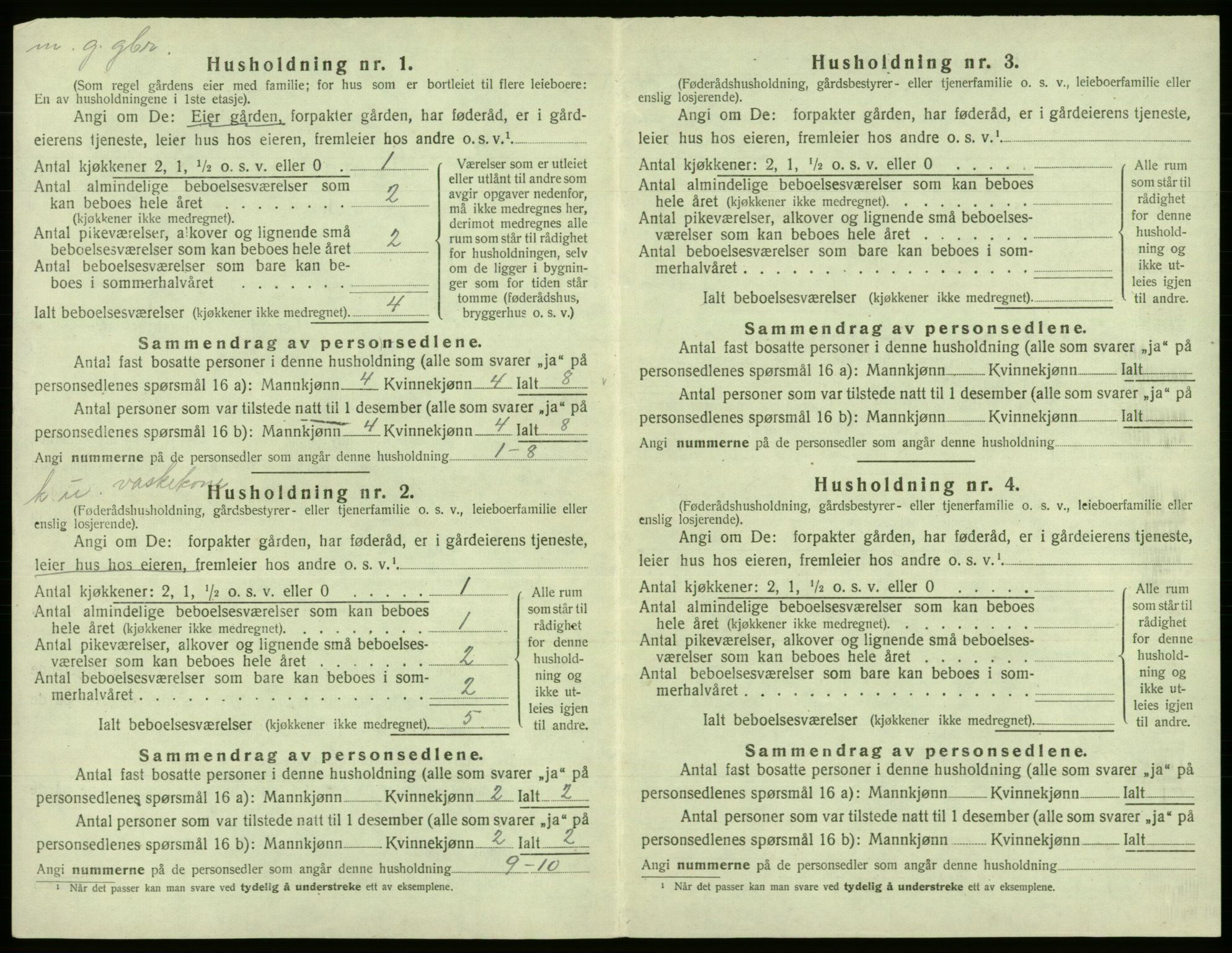 SAB, 1920 census for Fana, 1920, p. 2254