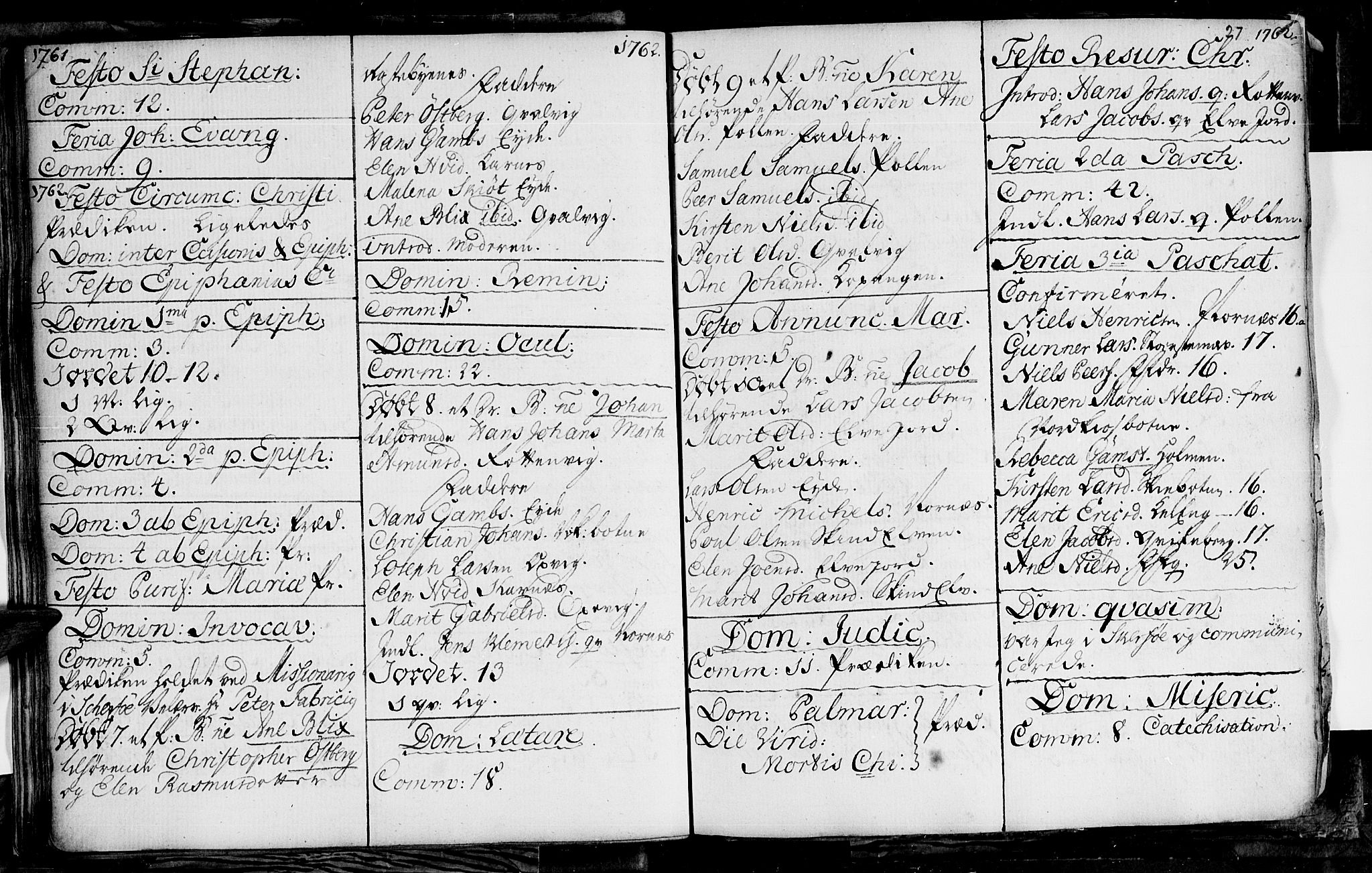 Lyngen sokneprestembete, SATØ/S-1289/H/He/Hea/L0001kirke: Parish register (official) no. 1, 1756-1785, p. 27