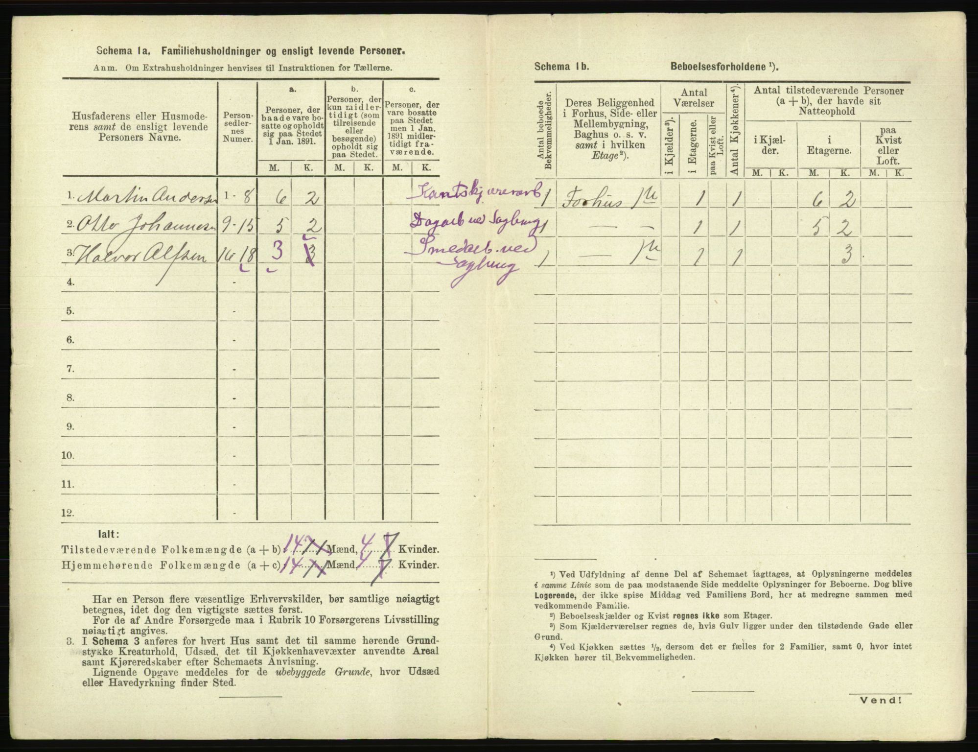 RA, 1891 census for 0104 Moss, 1891, p. 331