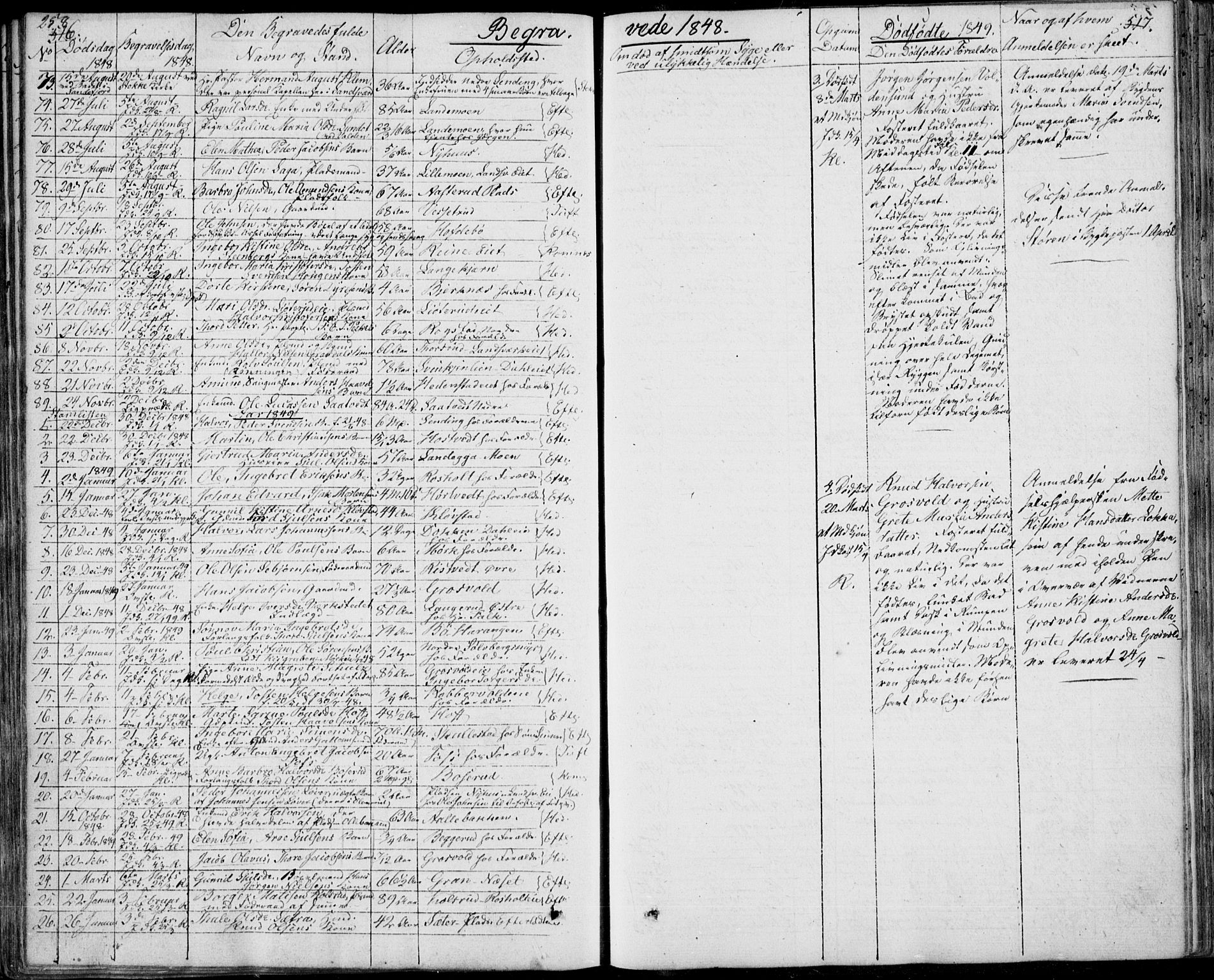 Sandsvær kirkebøker, AV/SAKO-A-244/F/Fa/L0005: Parish register (official) no. I 5, 1840-1856, p. 516-517