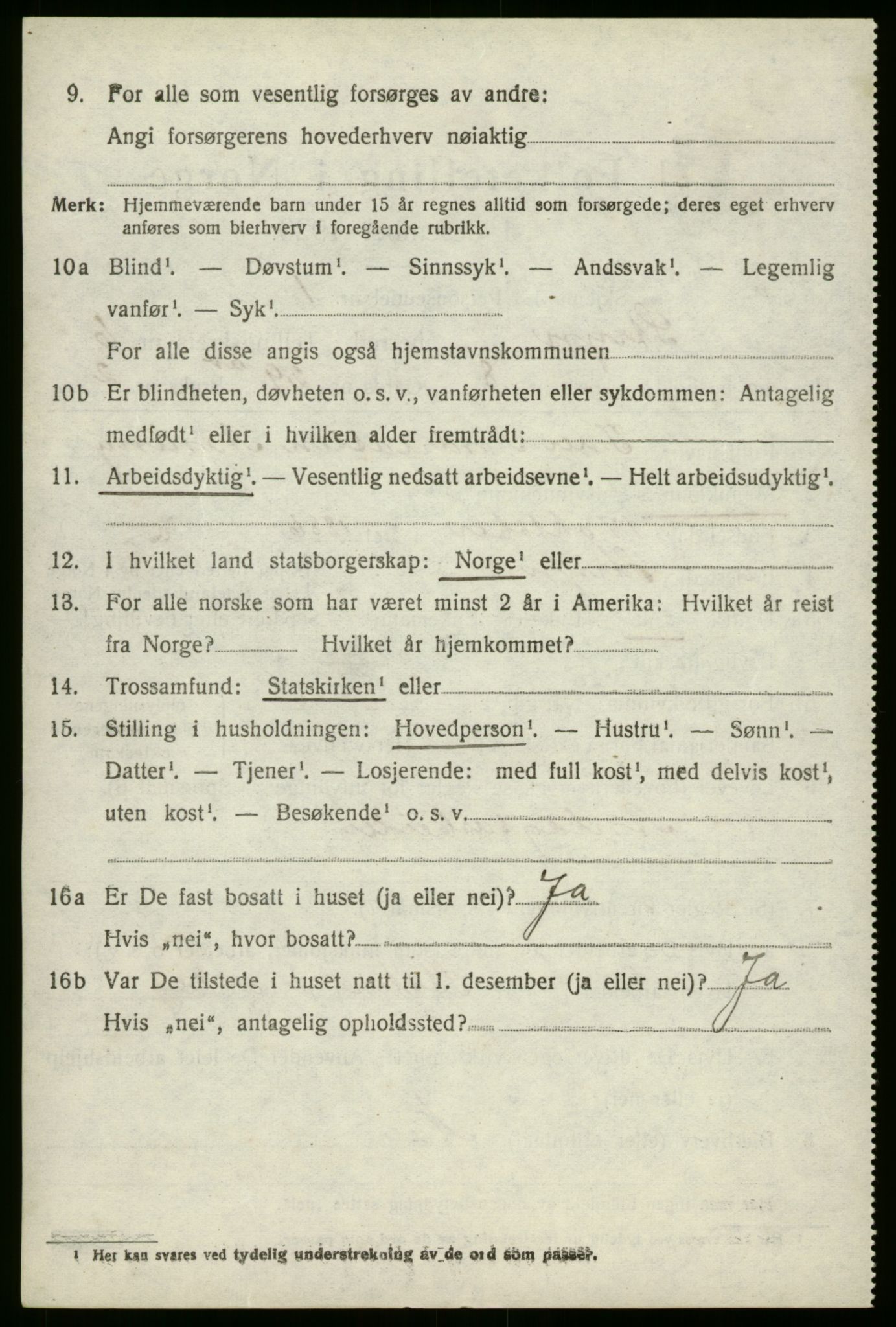 SAB, 1920 census for Stryn, 1920, p. 2725