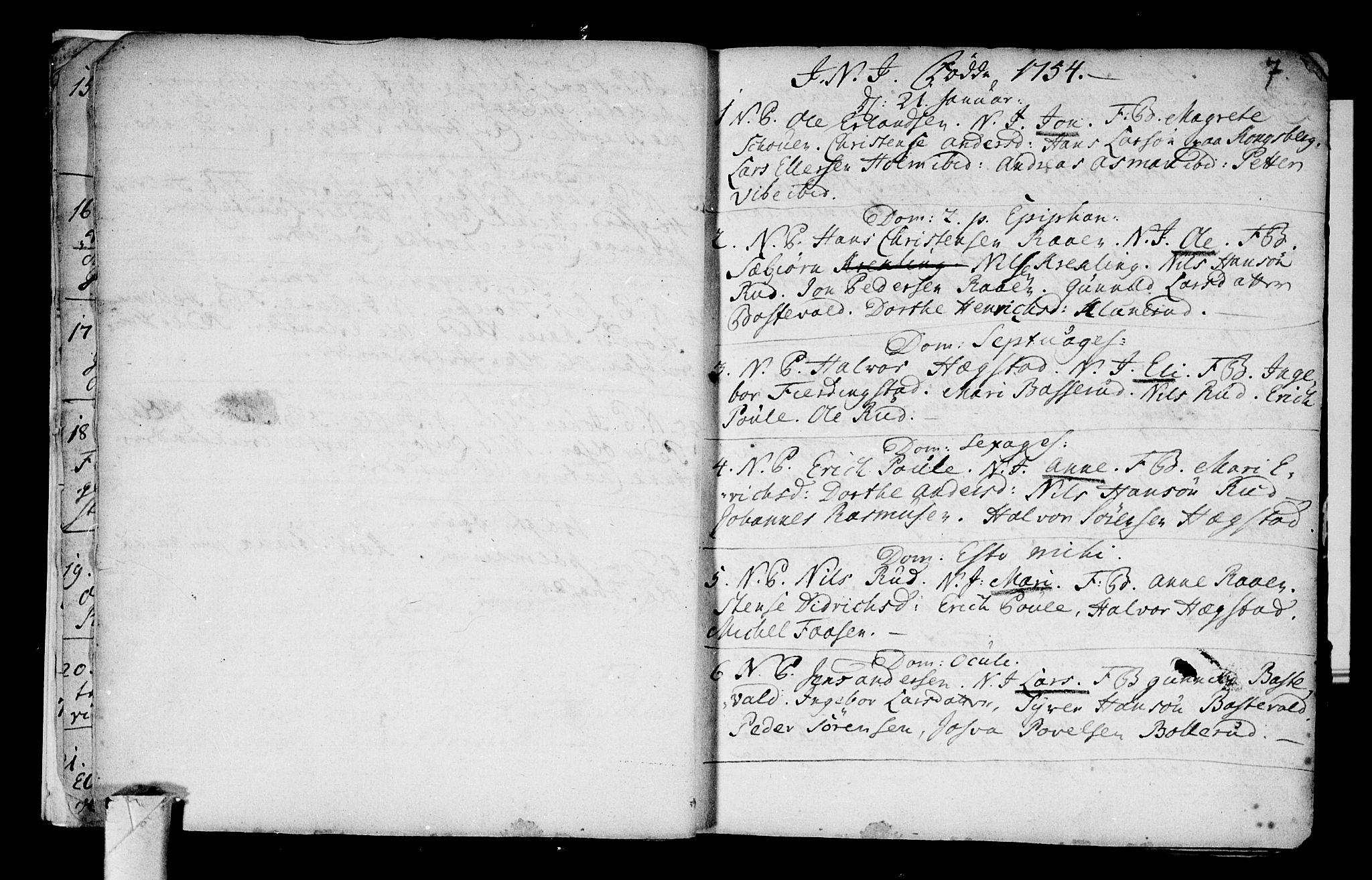 Fiskum kirkebøker, AV/SAKO-A-15/G/Ga/L0001: Parish register (copy) no. 1, 1751-1764, p. 7