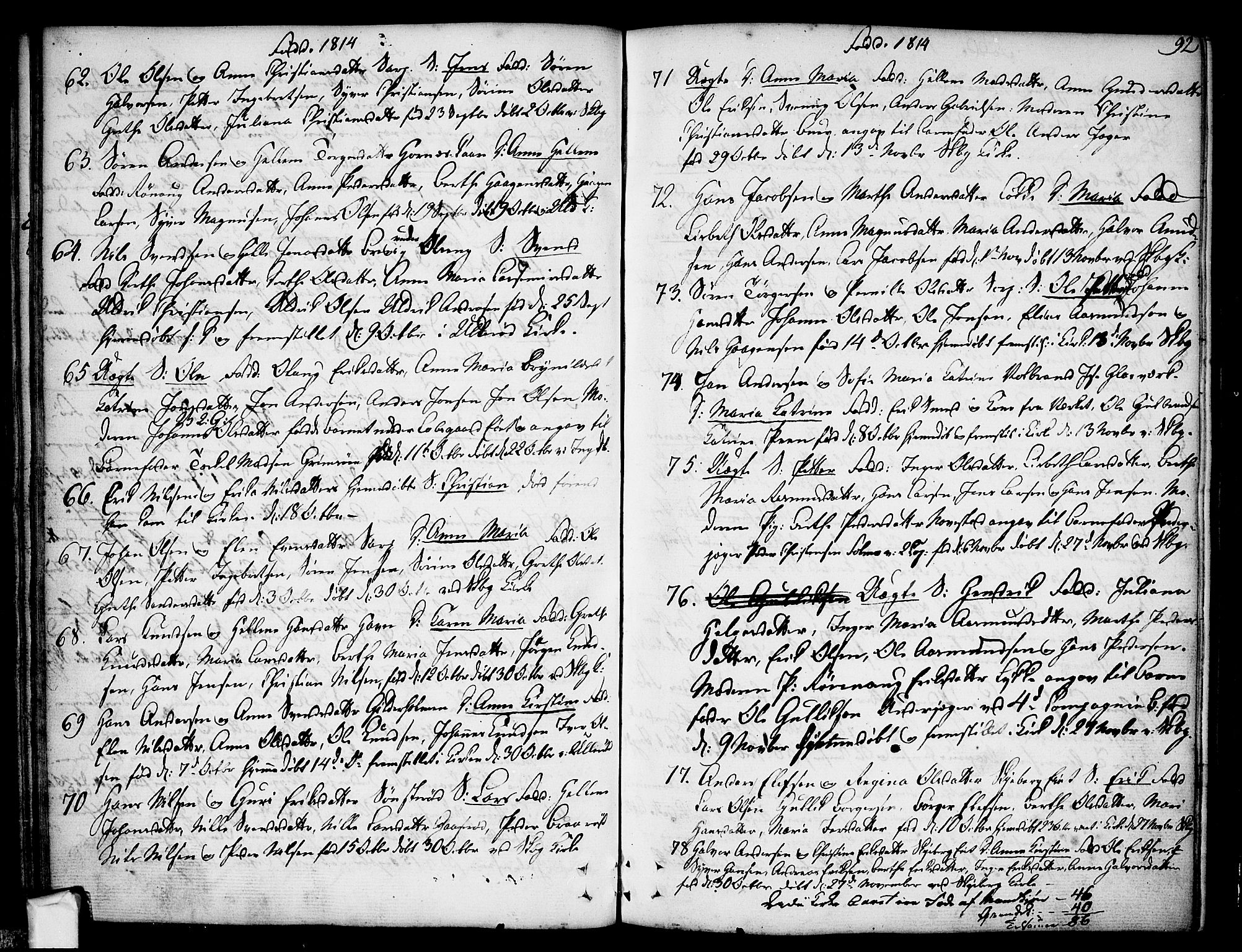 Skjeberg prestekontor Kirkebøker, SAO/A-10923/F/Fa/L0003: Parish register (official) no. I 3, 1792-1814, p. 92