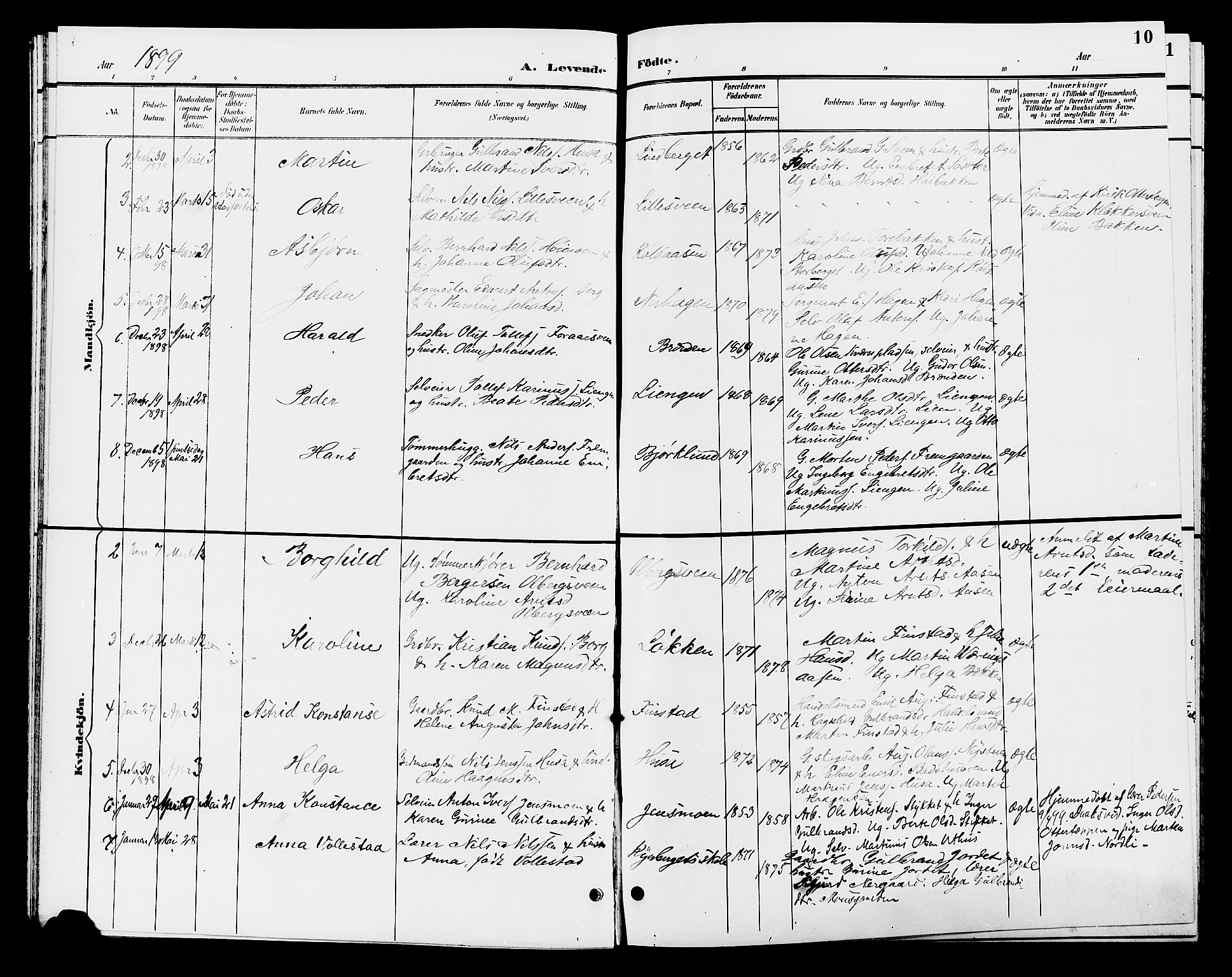 Elverum prestekontor, AV/SAH-PREST-044/H/Ha/Hab/L0006: Parish register (copy) no. 6, 1896-1907, p. 10