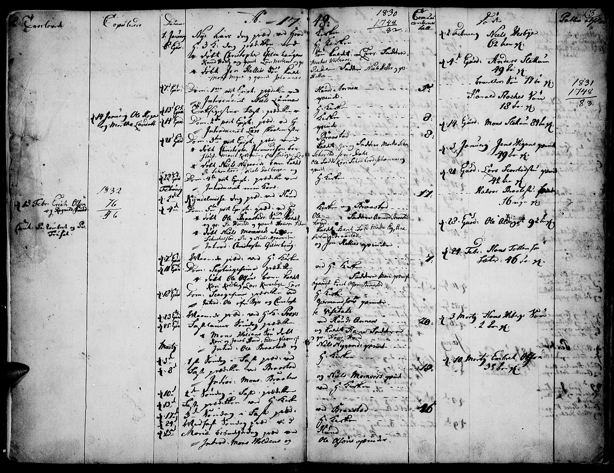 Vardal prestekontor, SAH/PREST-100/H/Ha/Haa/L0002: Parish register (official) no. 2, 1748-1776, p. 2-3