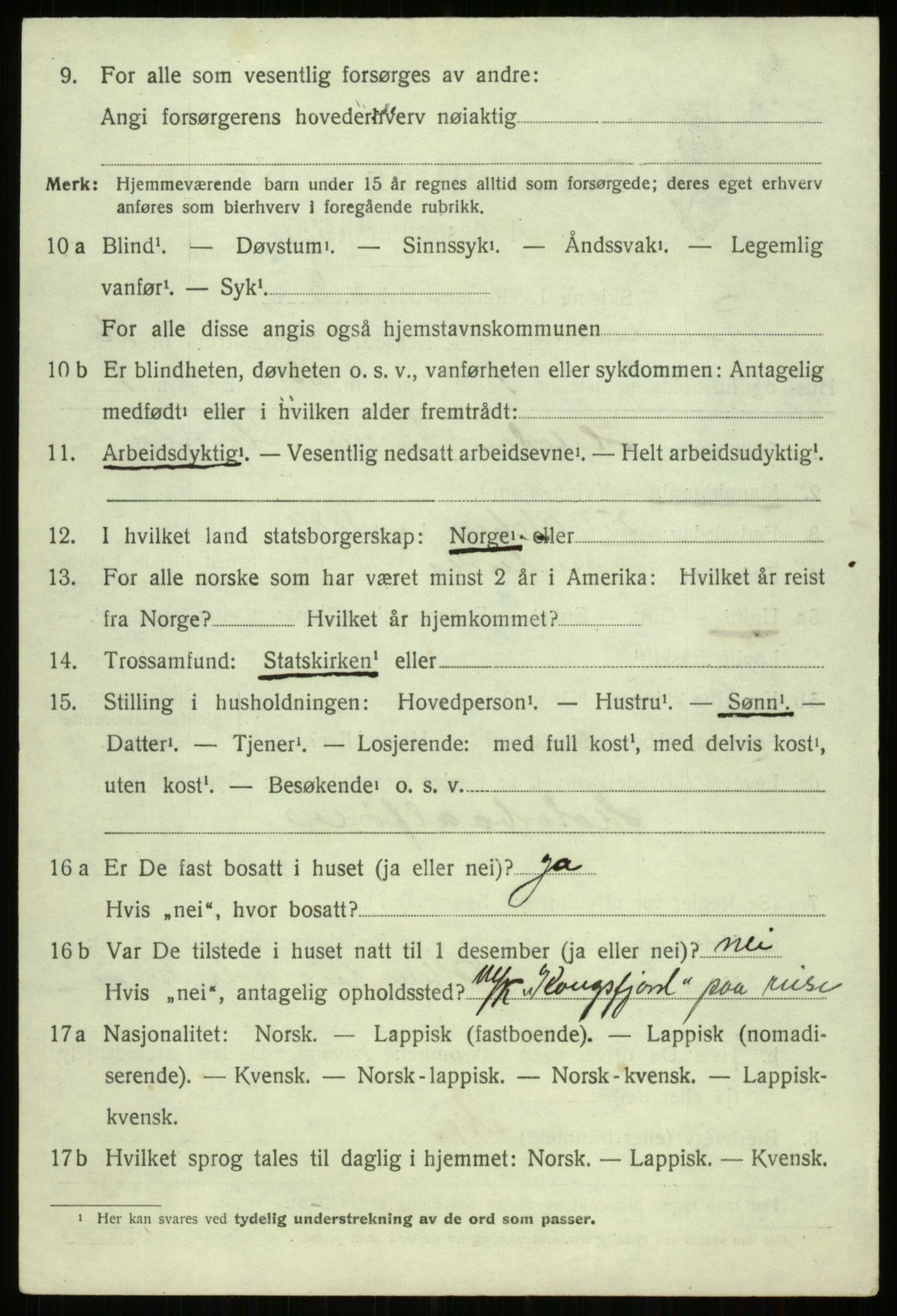 SATØ, 1920 census for Trondenes, 1920, p. 18843