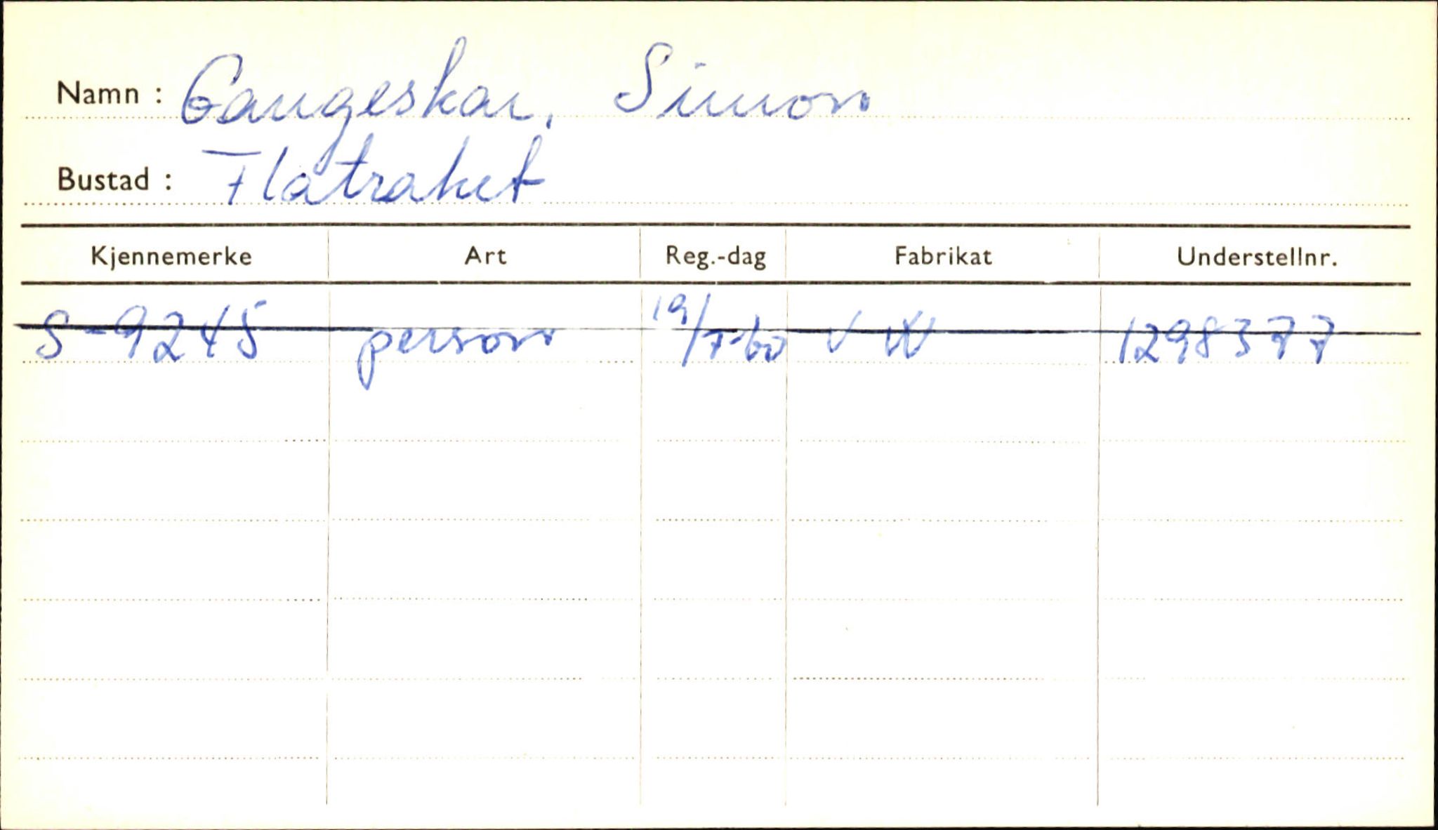 Statens vegvesen, Sogn og Fjordane vegkontor, AV/SAB-A-5301/4/F/L0001D: Eigarregister Fjordane til 1.6.1961, 1930-1961, p. 308