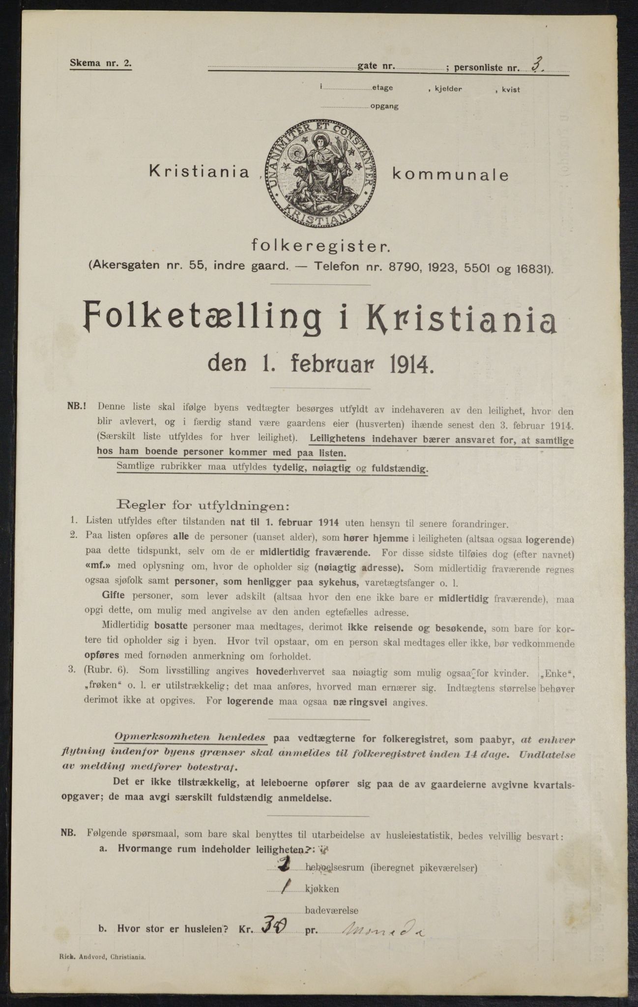 OBA, Municipal Census 1914 for Kristiania, 1914, p. 83674