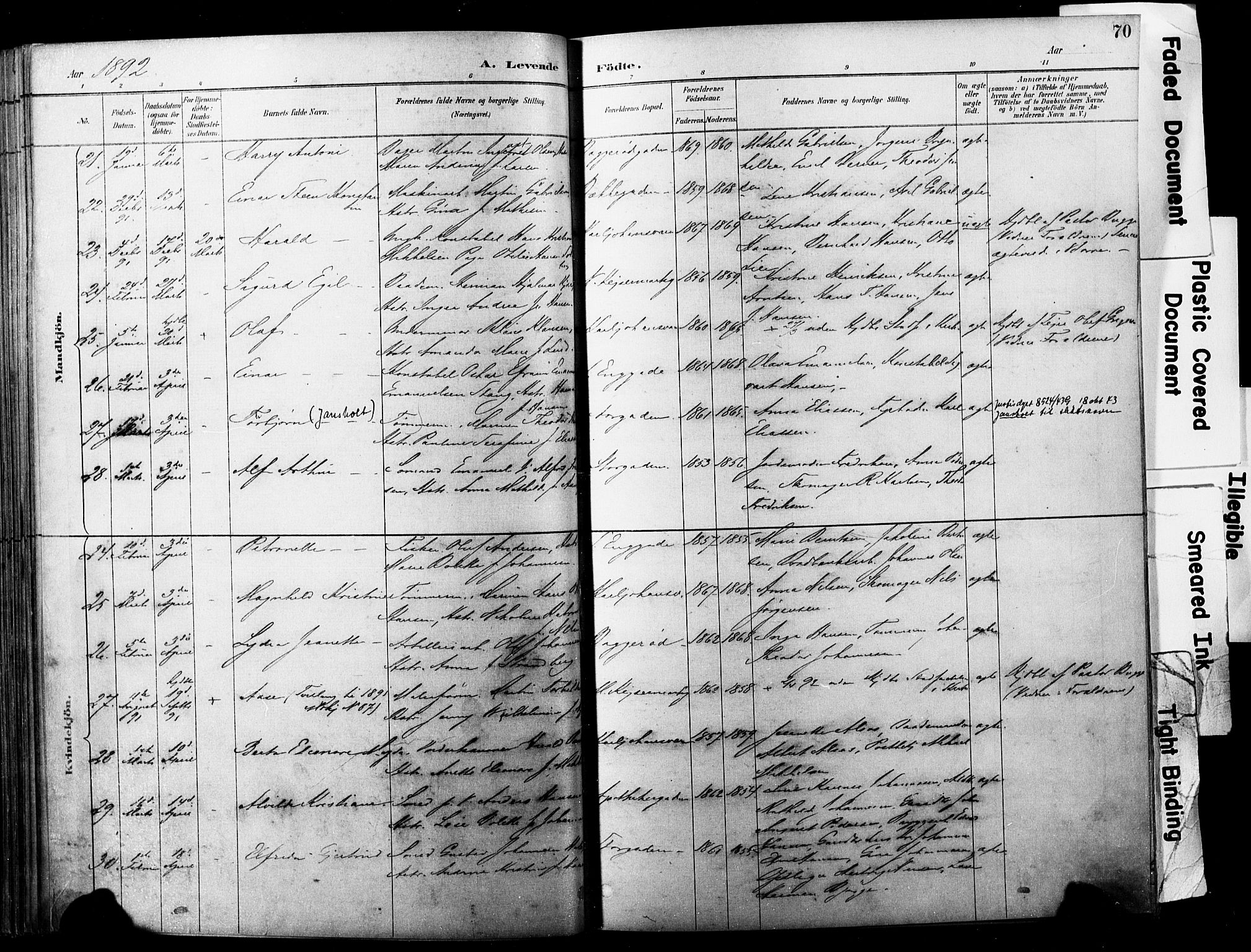 Horten kirkebøker, AV/SAKO-A-348/F/Fa/L0004: Parish register (official) no. 4, 1888-1895, p. 70