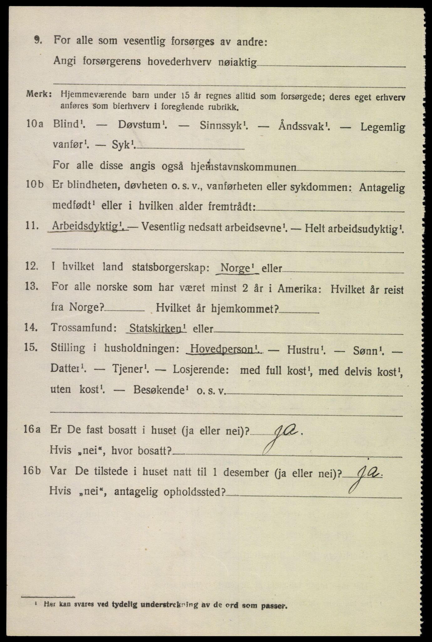 SAK, 1920 census for Greipstad, 1920, p. 1499