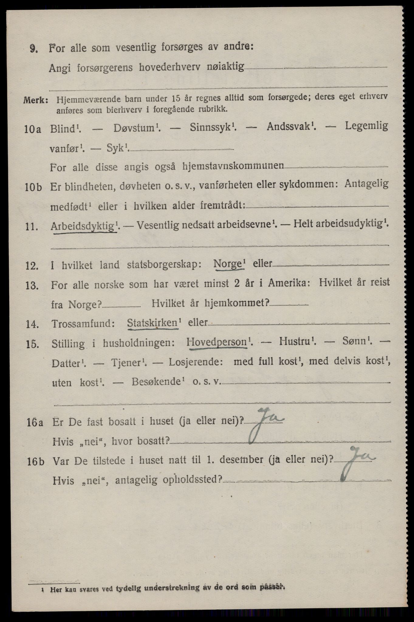 SAST, 1920 census for Tysvær, 1920, p. 1851