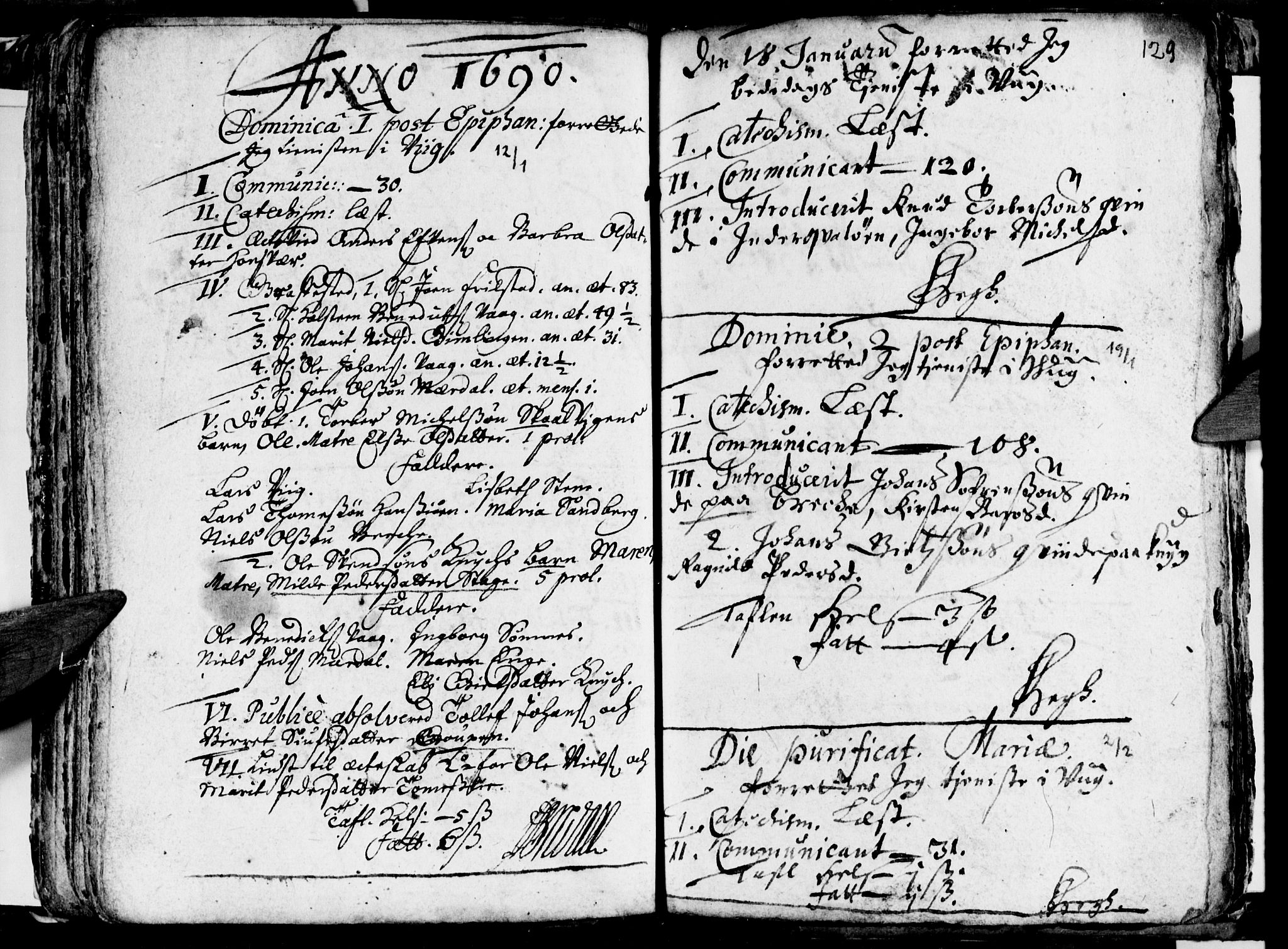 Ministerialprotokoller, klokkerbøker og fødselsregistre - Nordland, SAT/A-1459/812/L0172: Parish register (official) no. 812A01, 1677-1718, p. 129