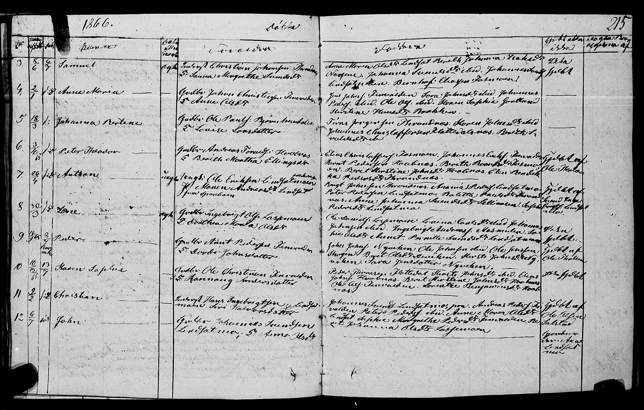 Ministerialprotokoller, klokkerbøker og fødselsregistre - Nord-Trøndelag, SAT/A-1458/762/L0538: Parish register (official) no. 762A02 /2, 1833-1879, p. 215