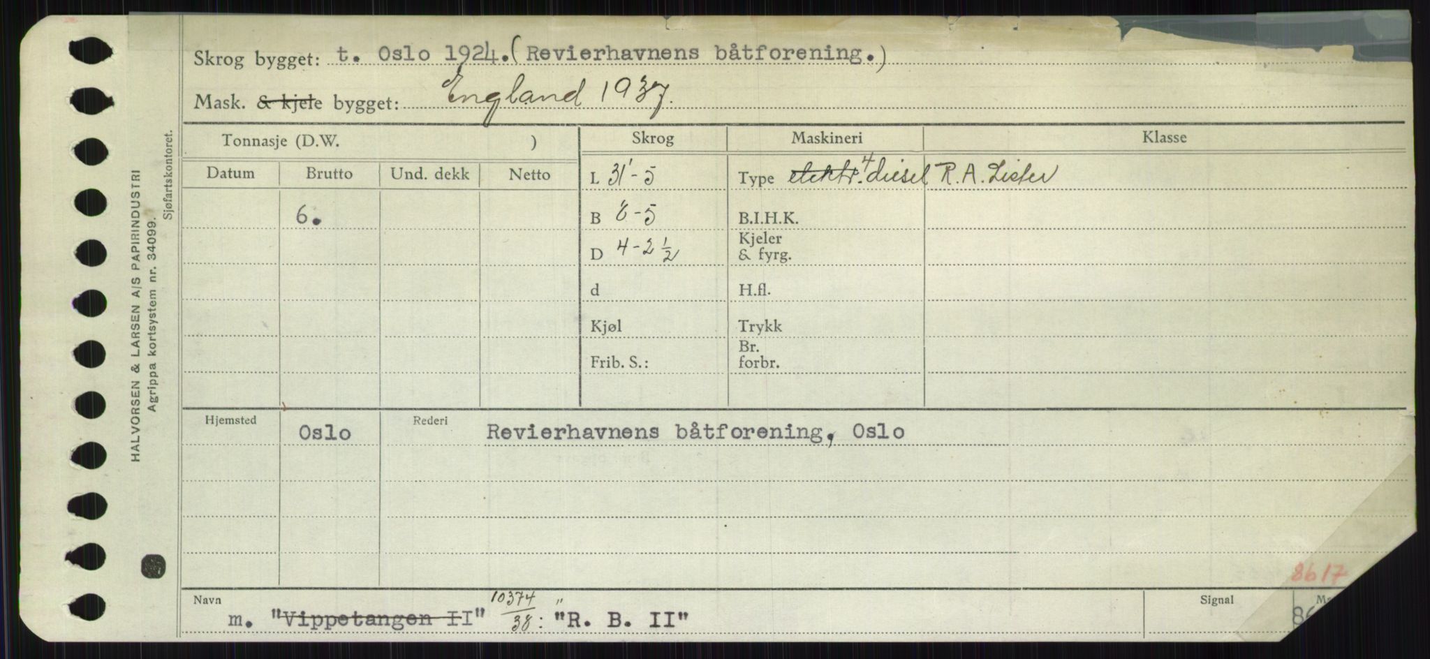 Sjøfartsdirektoratet med forløpere, Skipsmålingen, AV/RA-S-1627/H/Ha/L0004/0002: Fartøy, Mas-R / Fartøy, Odin-R, p. 471