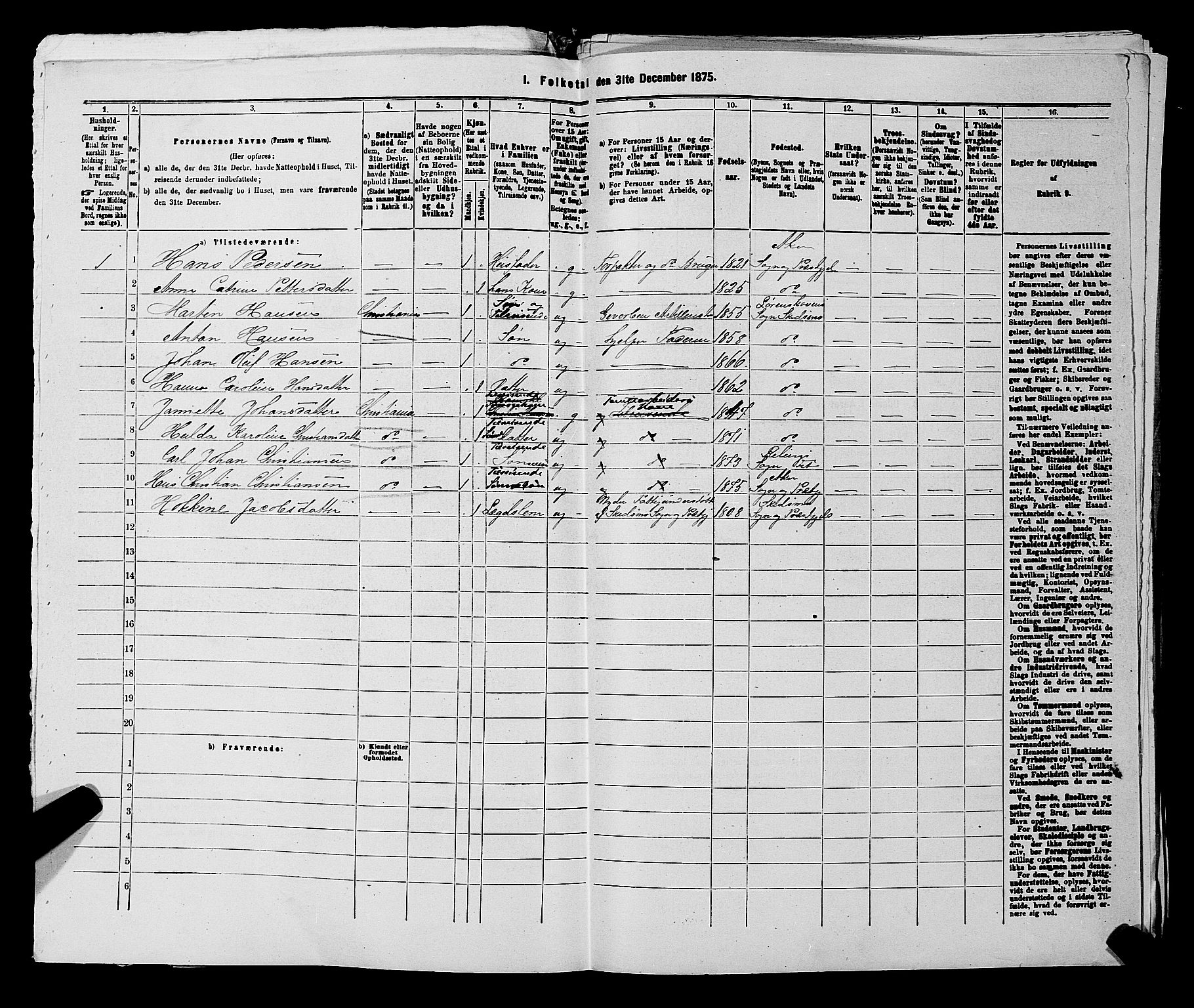 RA, 1875 census for 0227P Fet, 1875, p. 1278