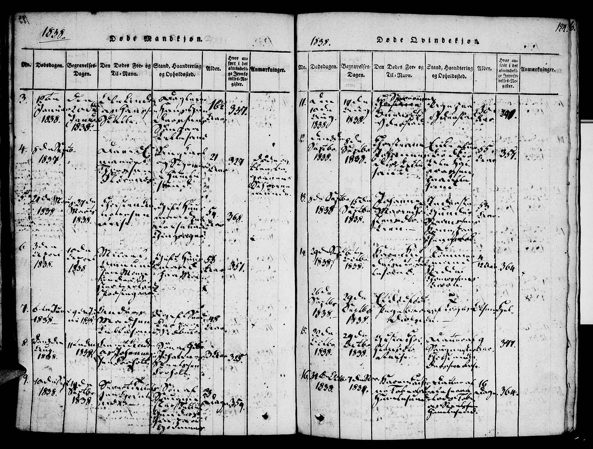 Vestre Moland sokneprestkontor, AV/SAK-1111-0046/F/Fa/Fab/L0003: Parish register (official) no. A 3, 1816-1843, p. 124