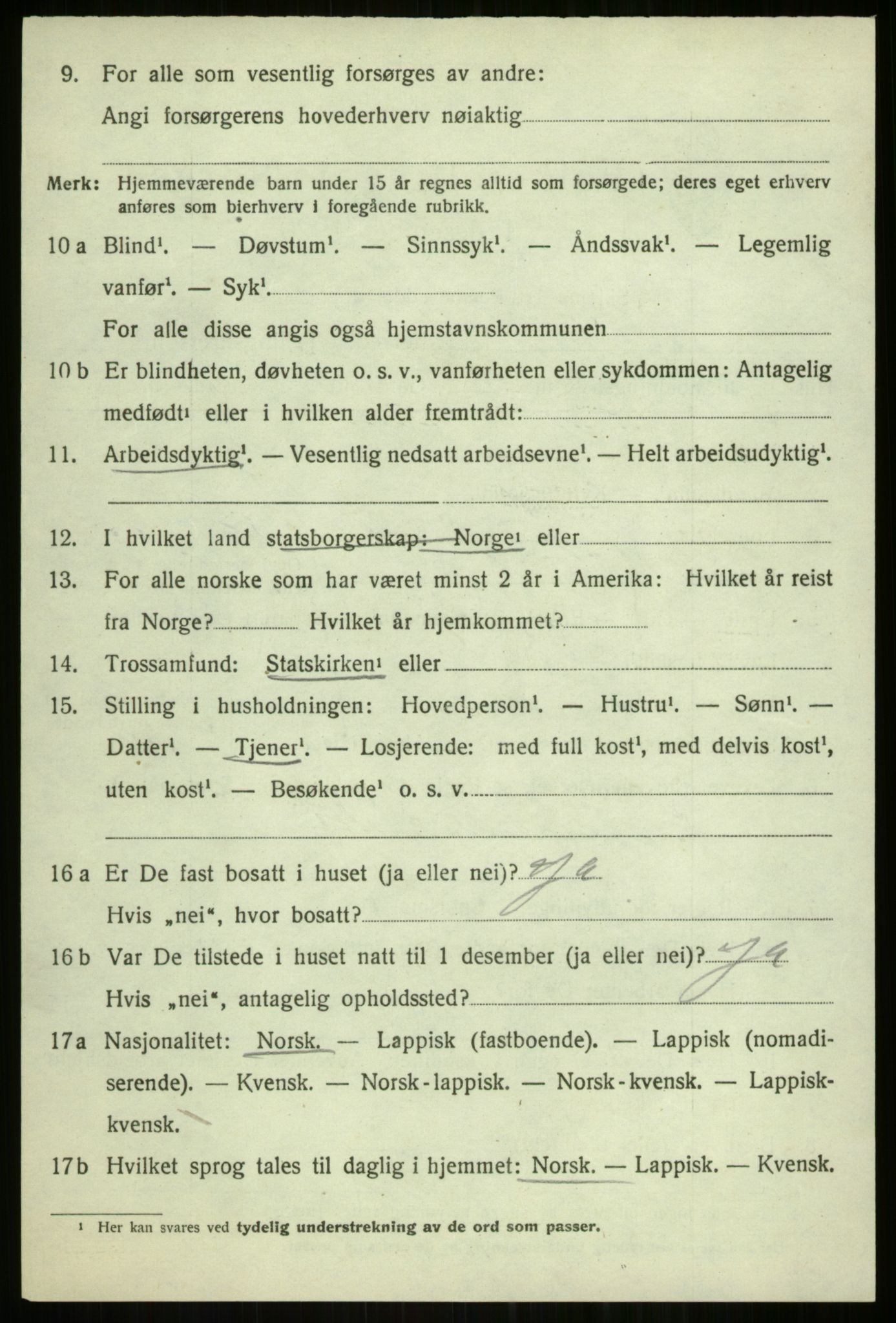 SATØ, 1920 census for Tromsøysund, 1920, p. 4945