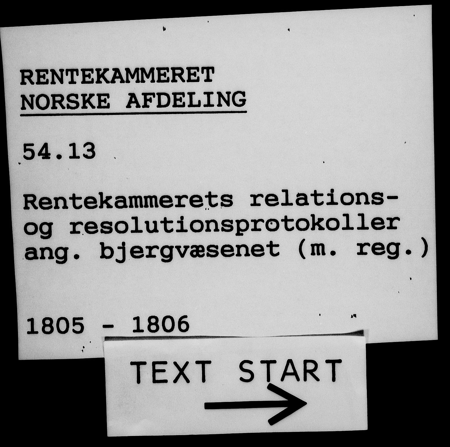 Rentekammeret, Renteskriverkontorene, AV/RA-EA-3115/M/Mf/Mfb/L0007: Relasjons- og resolusjonsprotokoll med register (merket RK 54.13), 1805-1806