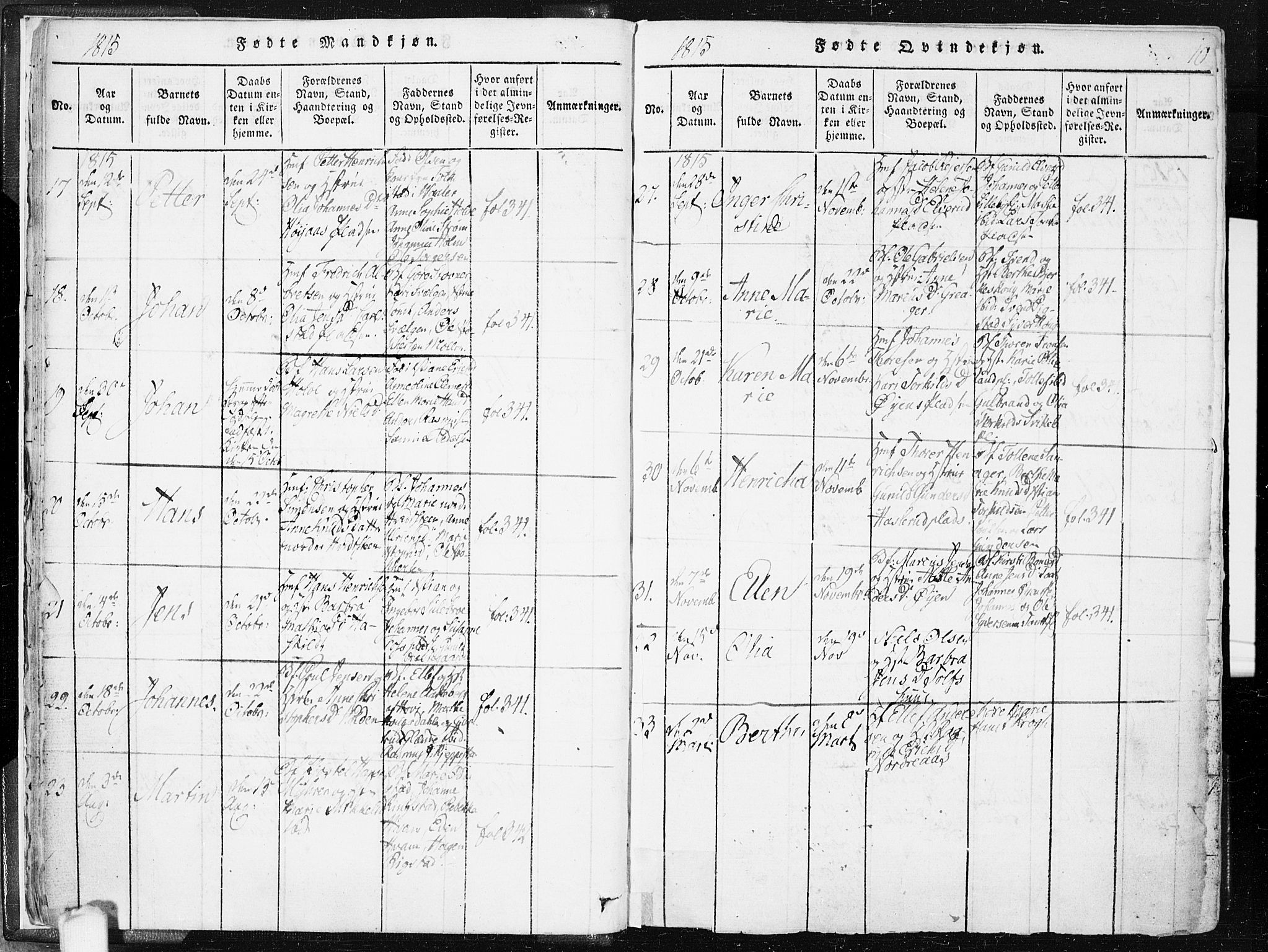 Hobøl prestekontor Kirkebøker, AV/SAO-A-2002/F/Fa/L0002: Parish register (official) no. I 2, 1814-1841, p. 10