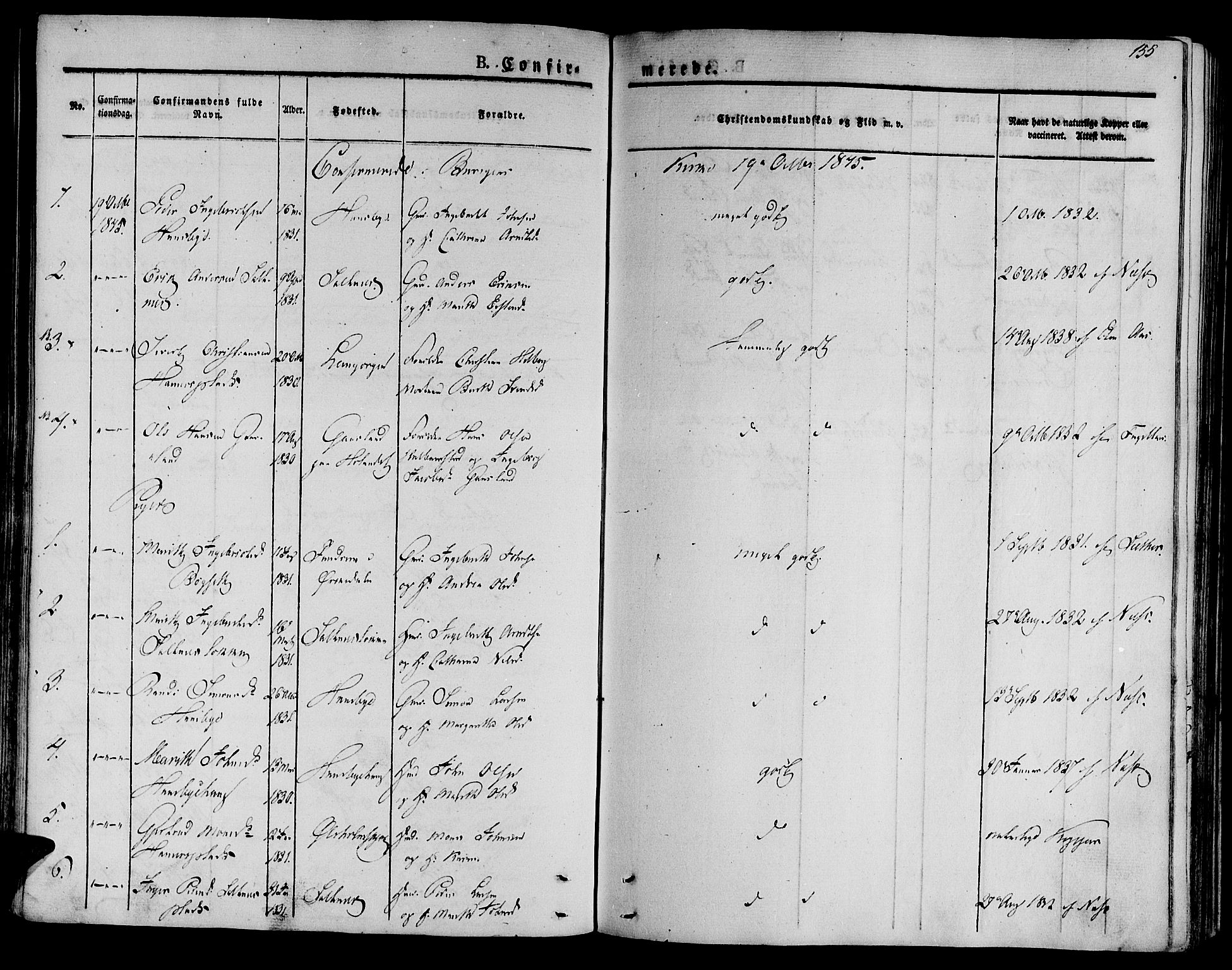 Ministerialprotokoller, klokkerbøker og fødselsregistre - Sør-Trøndelag, SAT/A-1456/612/L0375: Parish register (official) no. 612A07 /2, 1829-1845, p. 155