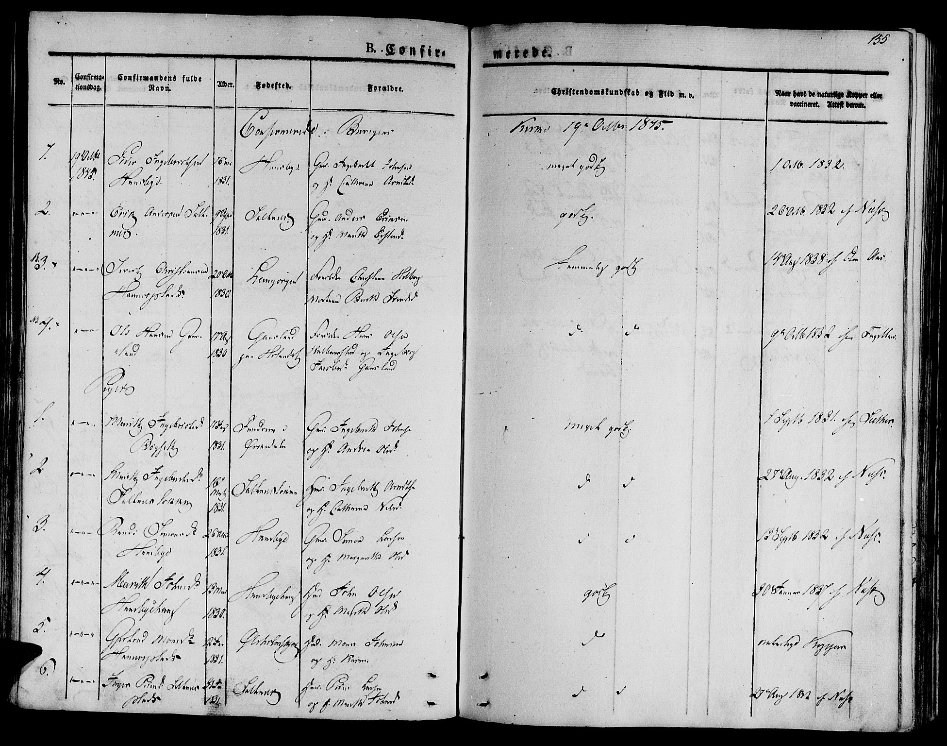 Ministerialprotokoller, klokkerbøker og fødselsregistre - Sør-Trøndelag, AV/SAT-A-1456/612/L0375: Parish register (official) no. 612A07 /2, 1829-1845, p. 155