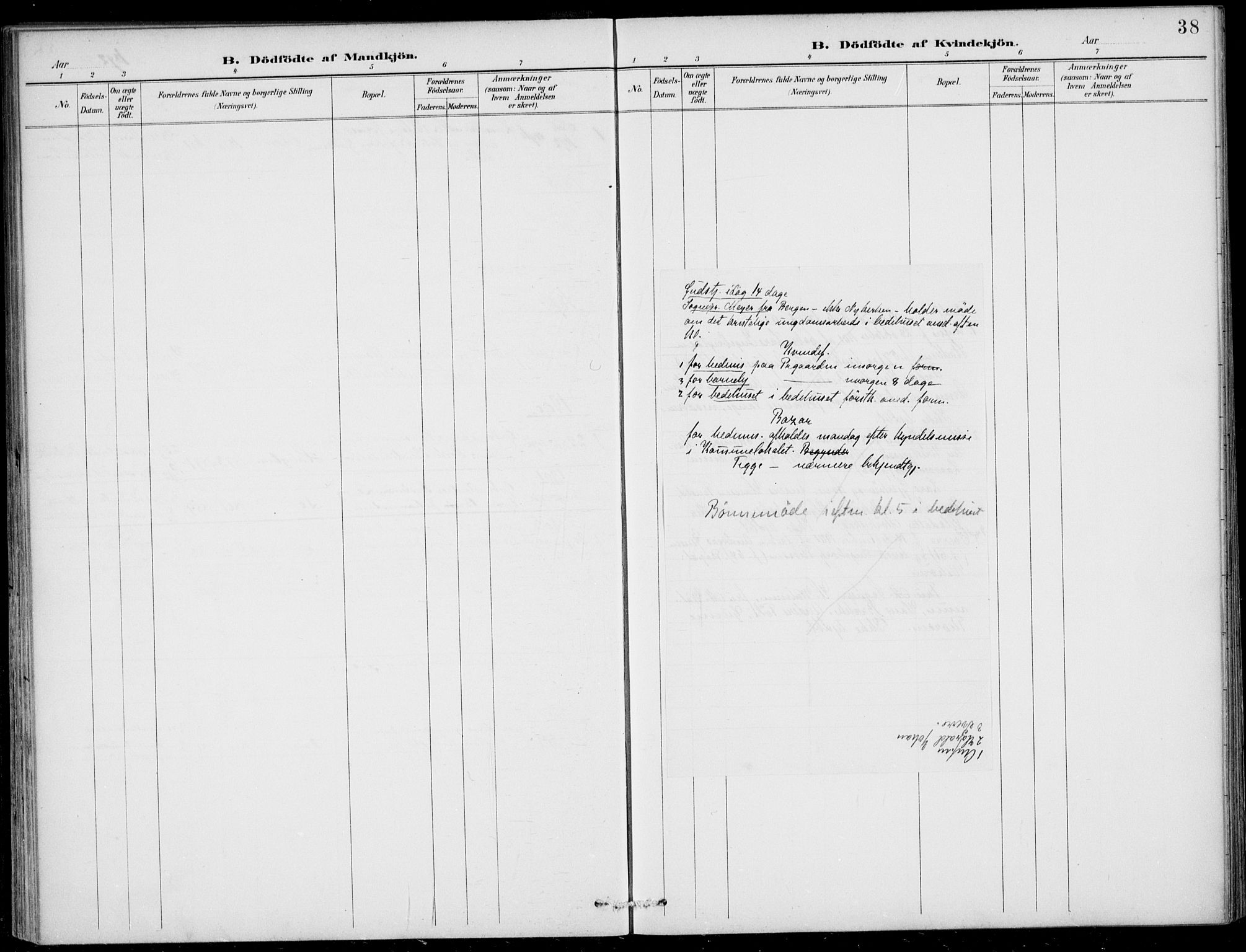 Vik sokneprestembete, AV/SAB-A-81501/H/Haa/Haac/L0002: Parish register (official) no. C  2, 1891-1910, p. 38