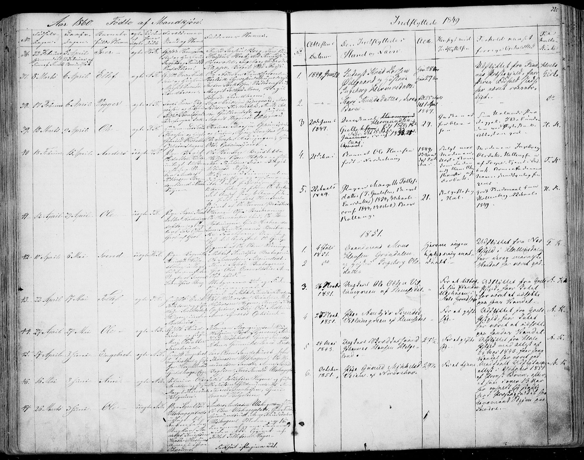 Ål kirkebøker, AV/SAKO-A-249/F/Fa/L0006: Parish register (official) no. I 6, 1849-1864, p. 220