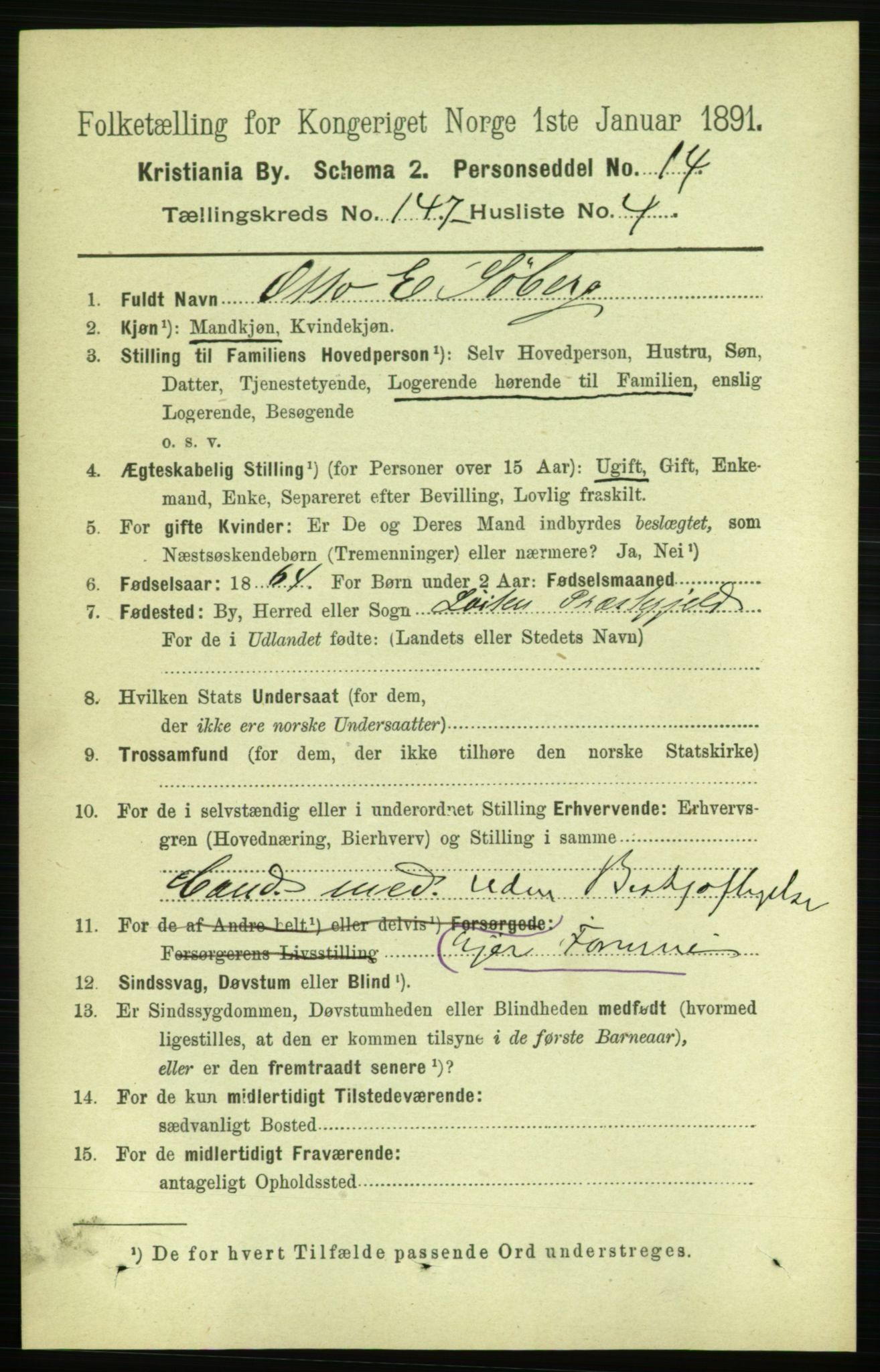 RA, 1891 census for 0301 Kristiania, 1891, p. 81715