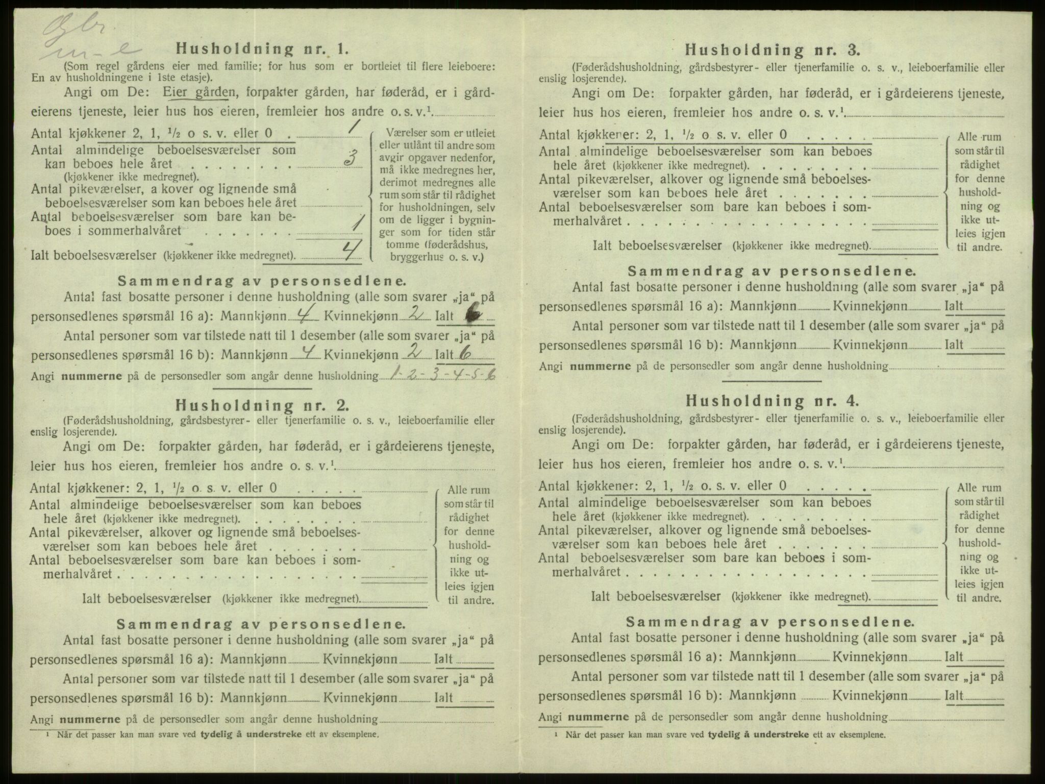 SAB, 1920 census for Davik, 1920, p. 877