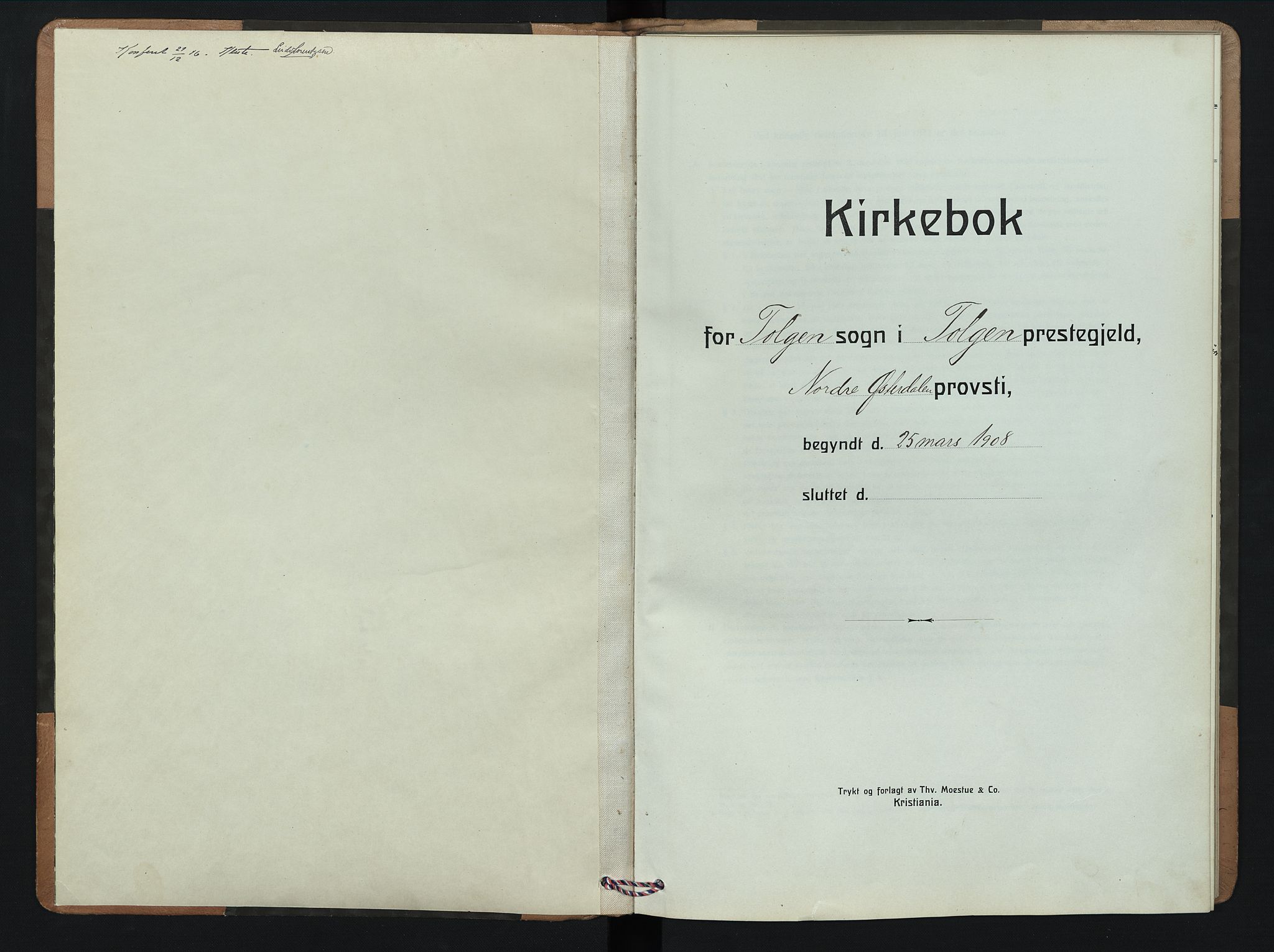 Tolga prestekontor, AV/SAH-PREST-062/L/L0012: Parish register (copy) no. 12, 1908-1948