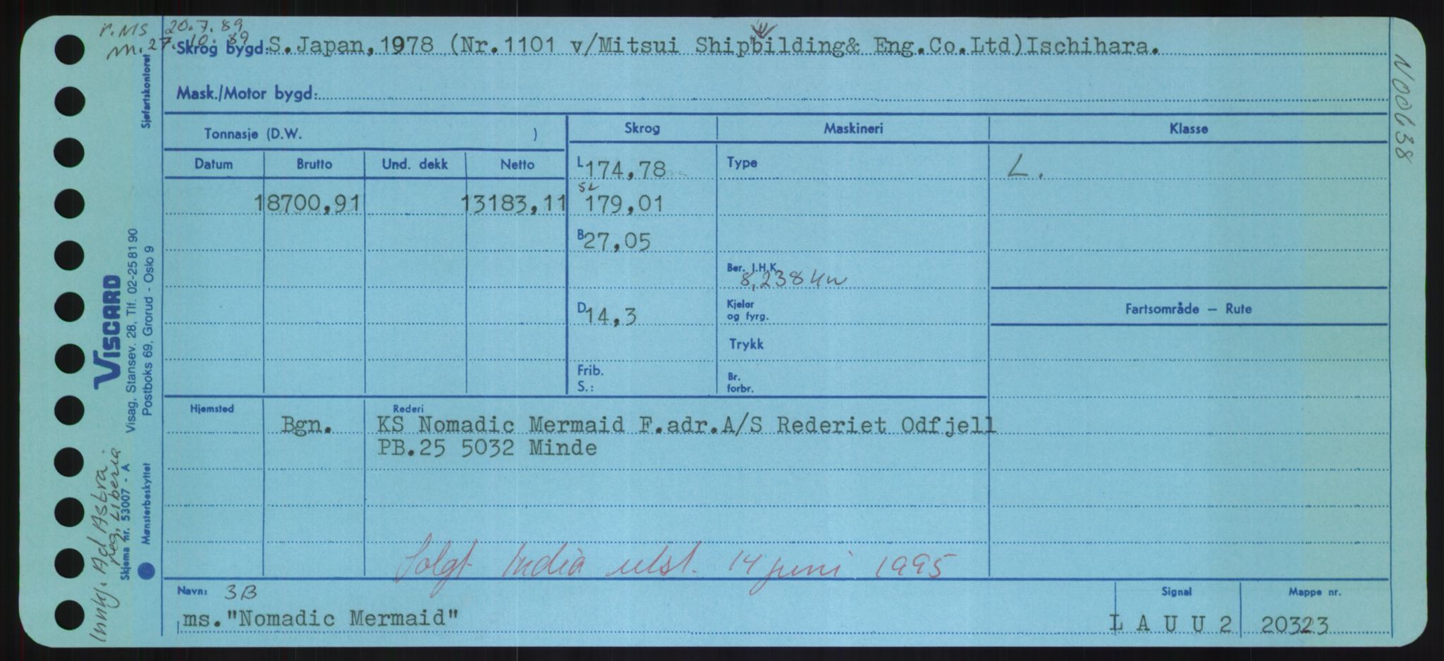 Sjøfartsdirektoratet med forløpere, Skipsmålingen, RA/S-1627/H/Hd/L0026: Fartøy, N-Norhol, p. 257