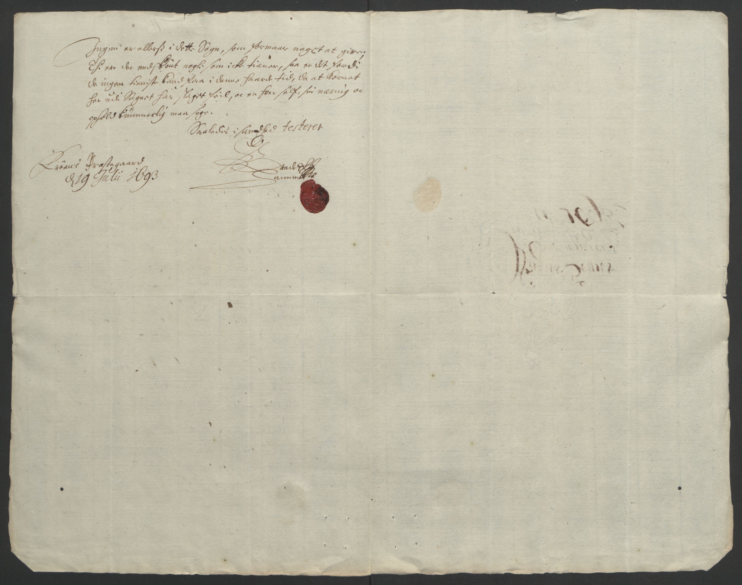 Rentekammeret inntil 1814, Reviderte regnskaper, Fogderegnskap, AV/RA-EA-4092/R17/L1167: Fogderegnskap Gudbrandsdal, 1693, p. 333