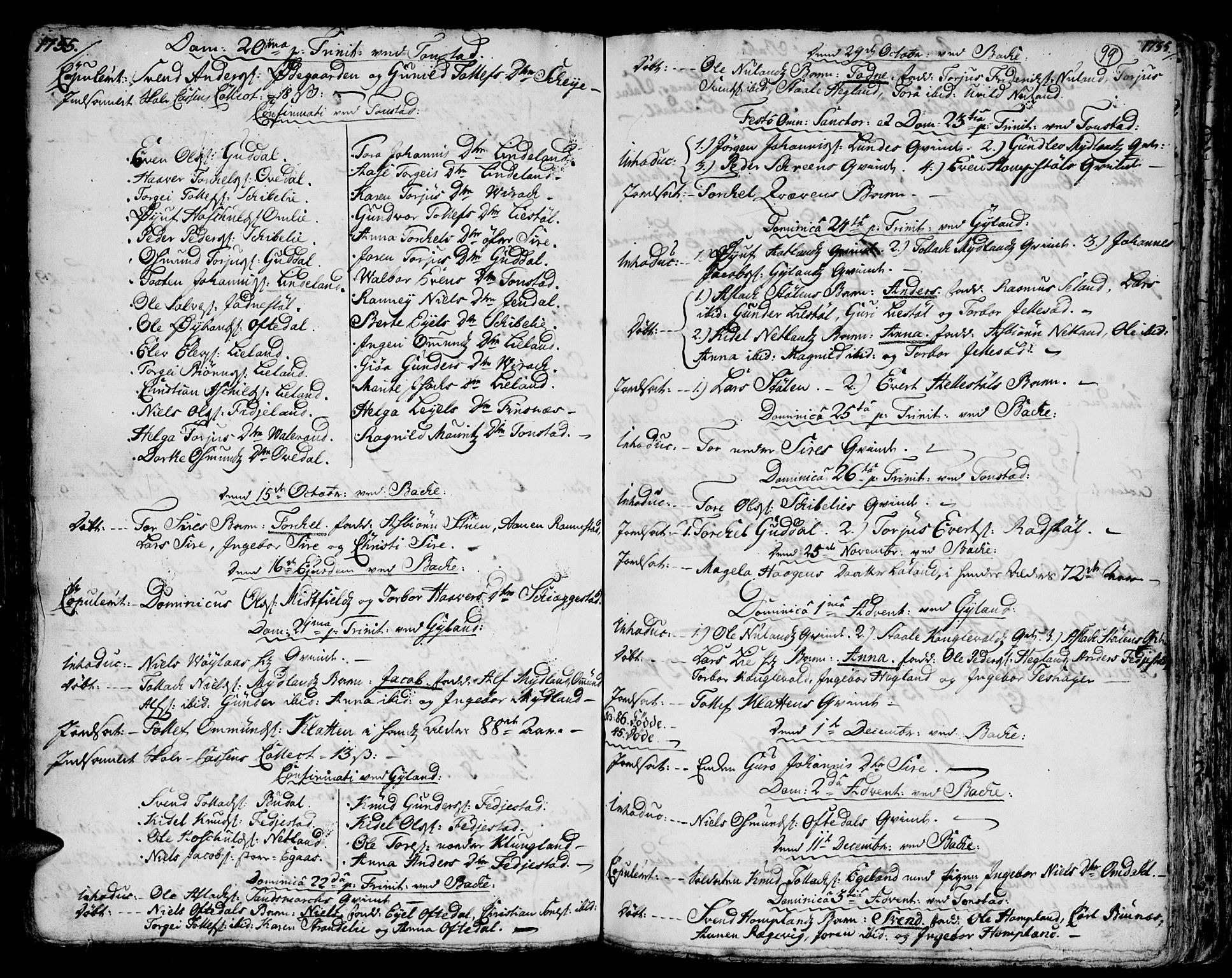 Bakke sokneprestkontor, AV/SAK-1111-0002/F/Fa/Faa/L0001: Parish register (official) no. A 1, 1741-1780, p. 99