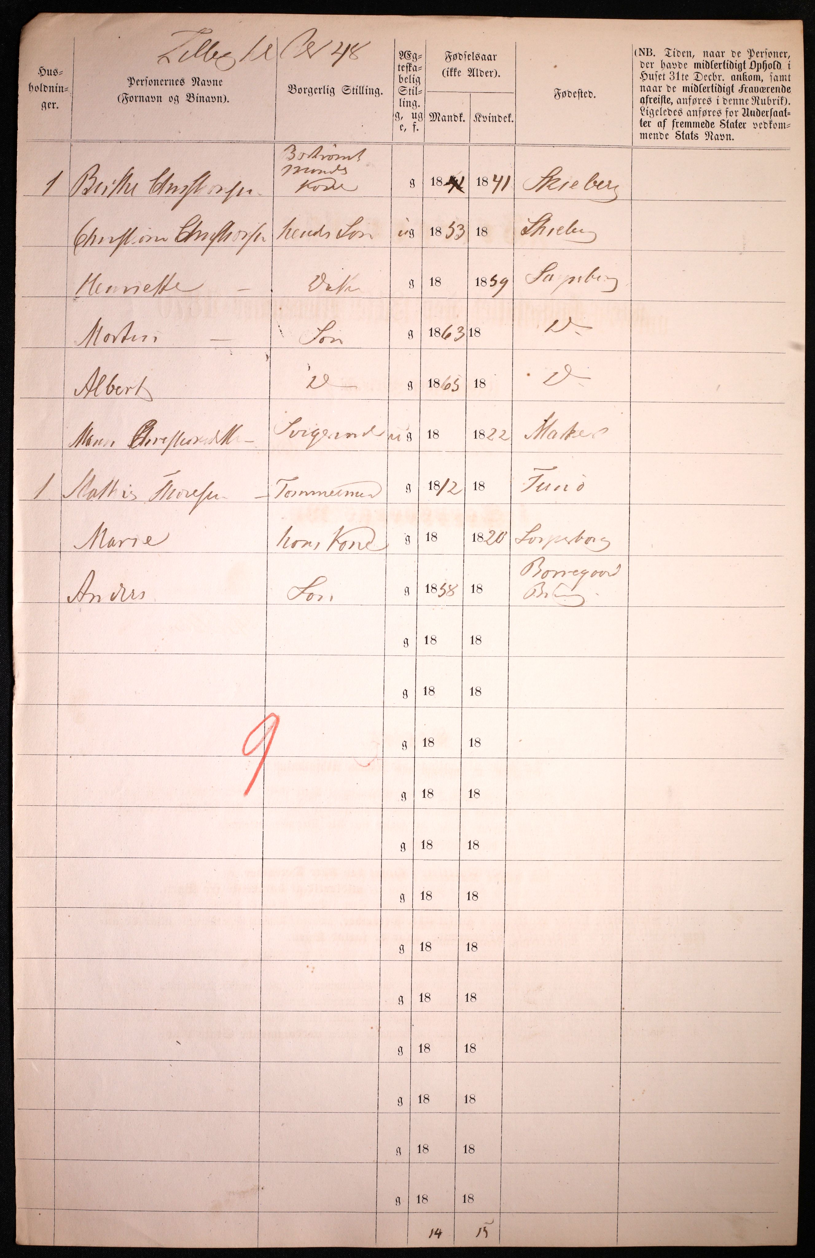 RA, 1870 census for 0102 Sarpsborg, 1870, p. 306