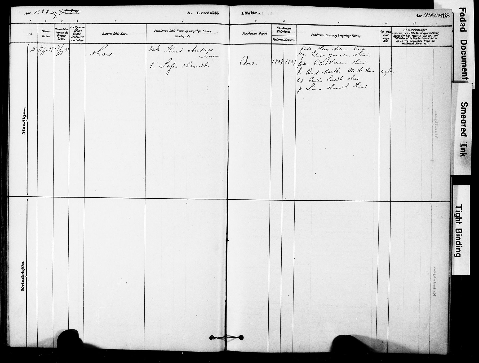 Ministerialprotokoller, klokkerbøker og fødselsregistre - Møre og Romsdal, AV/SAT-A-1454/561/L0729: Parish register (official) no. 561A03, 1878-1900, p. 68