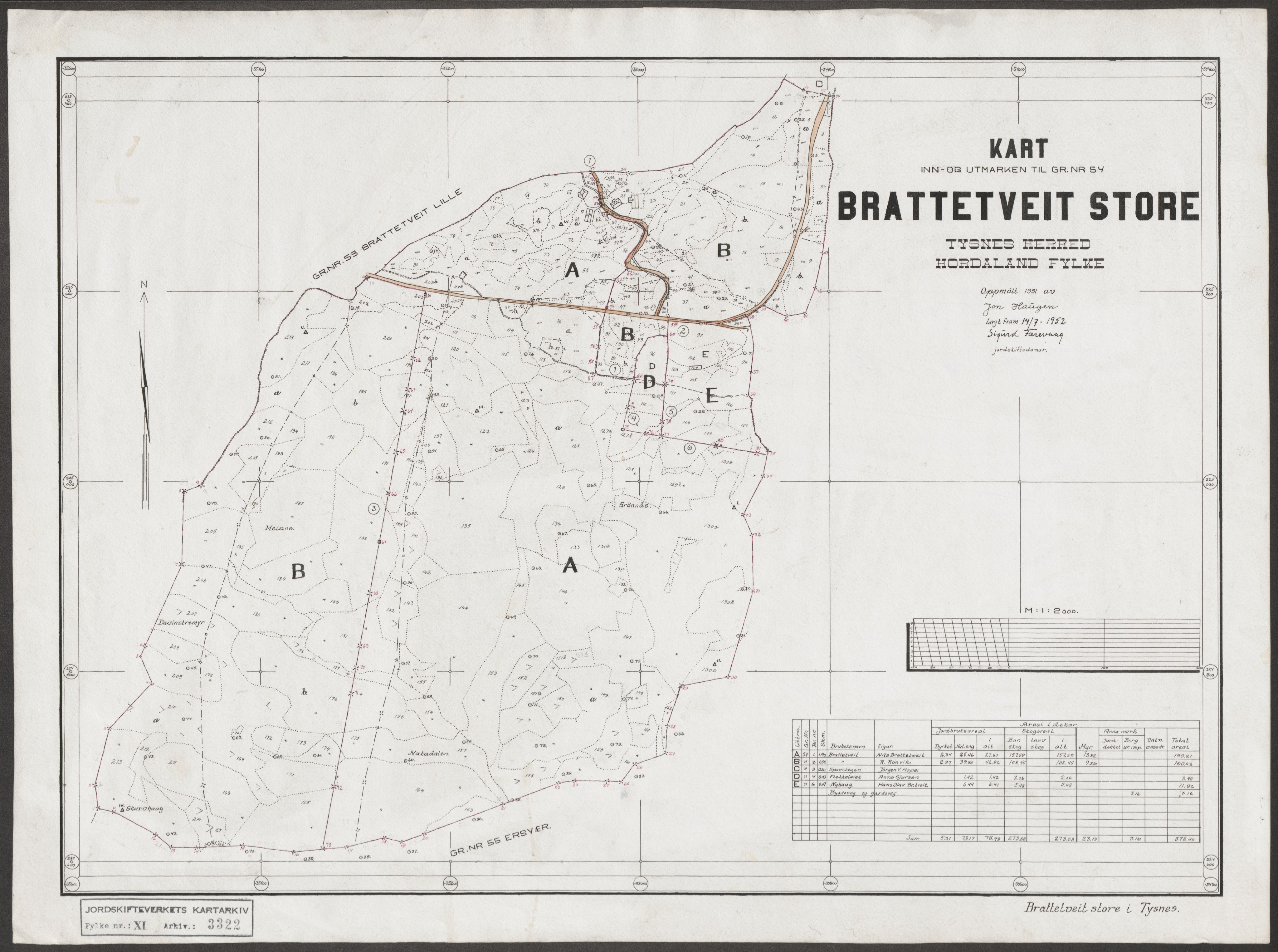 Jordskifteverkets kartarkiv, RA/S-3929/T, 1859-1988, p. 3791