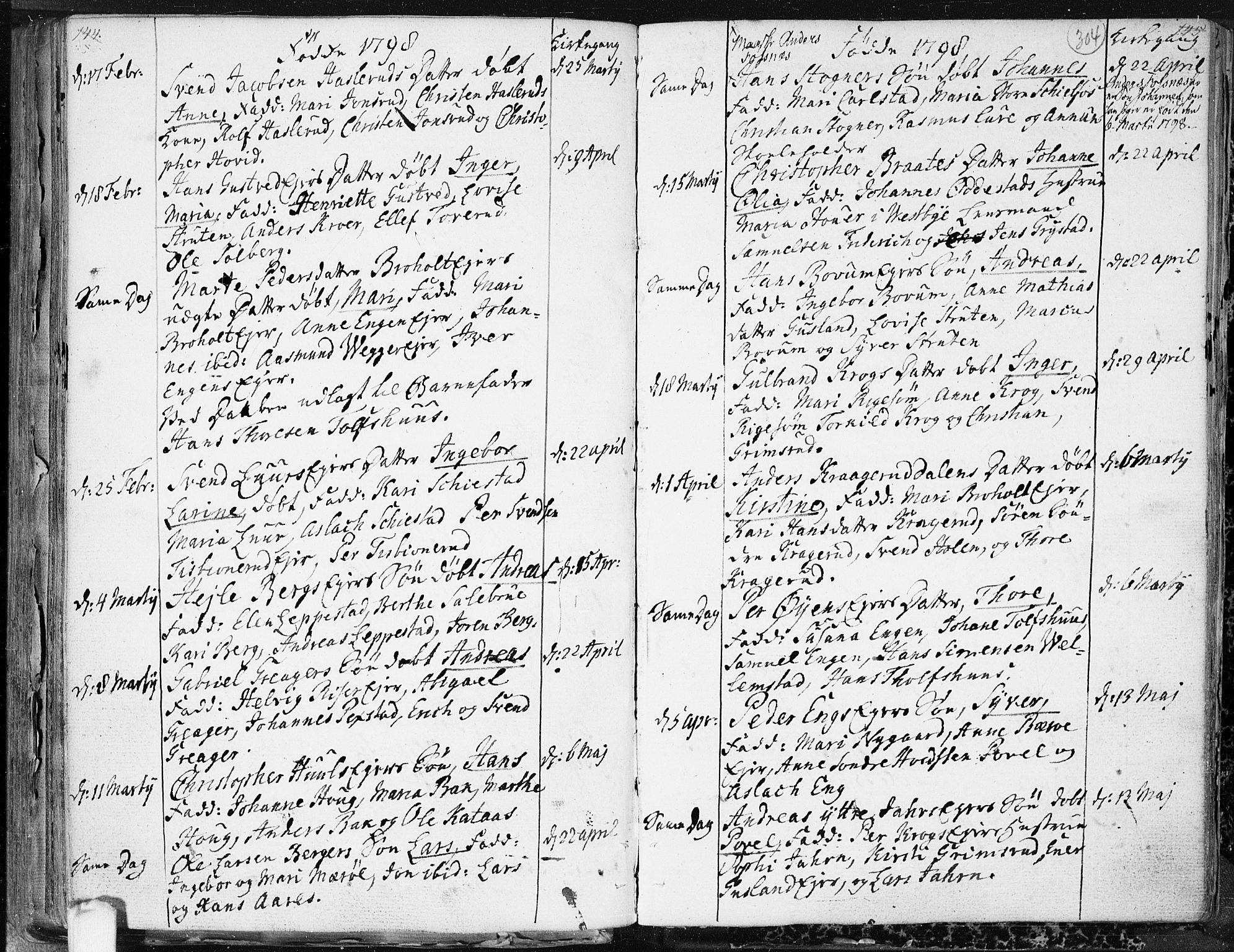 Hobøl prestekontor Kirkebøker, AV/SAO-A-2002/F/Fa/L0001: Parish register (official) no. I 1, 1733-1814, p. 304