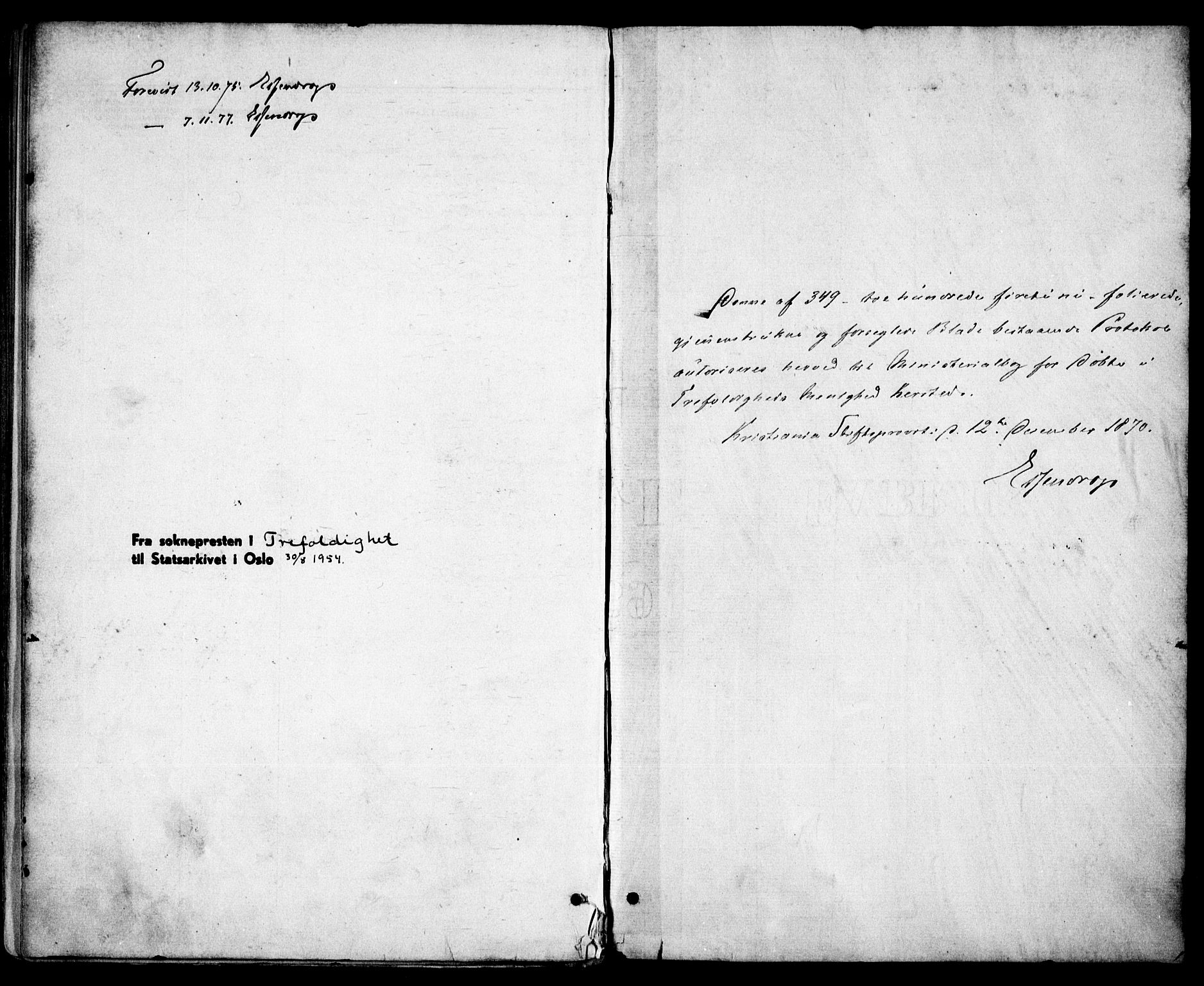 Trefoldighet prestekontor Kirkebøker, SAO/A-10882/F/Fa/L0003: Parish register (official) no. I 3, 1870-1876