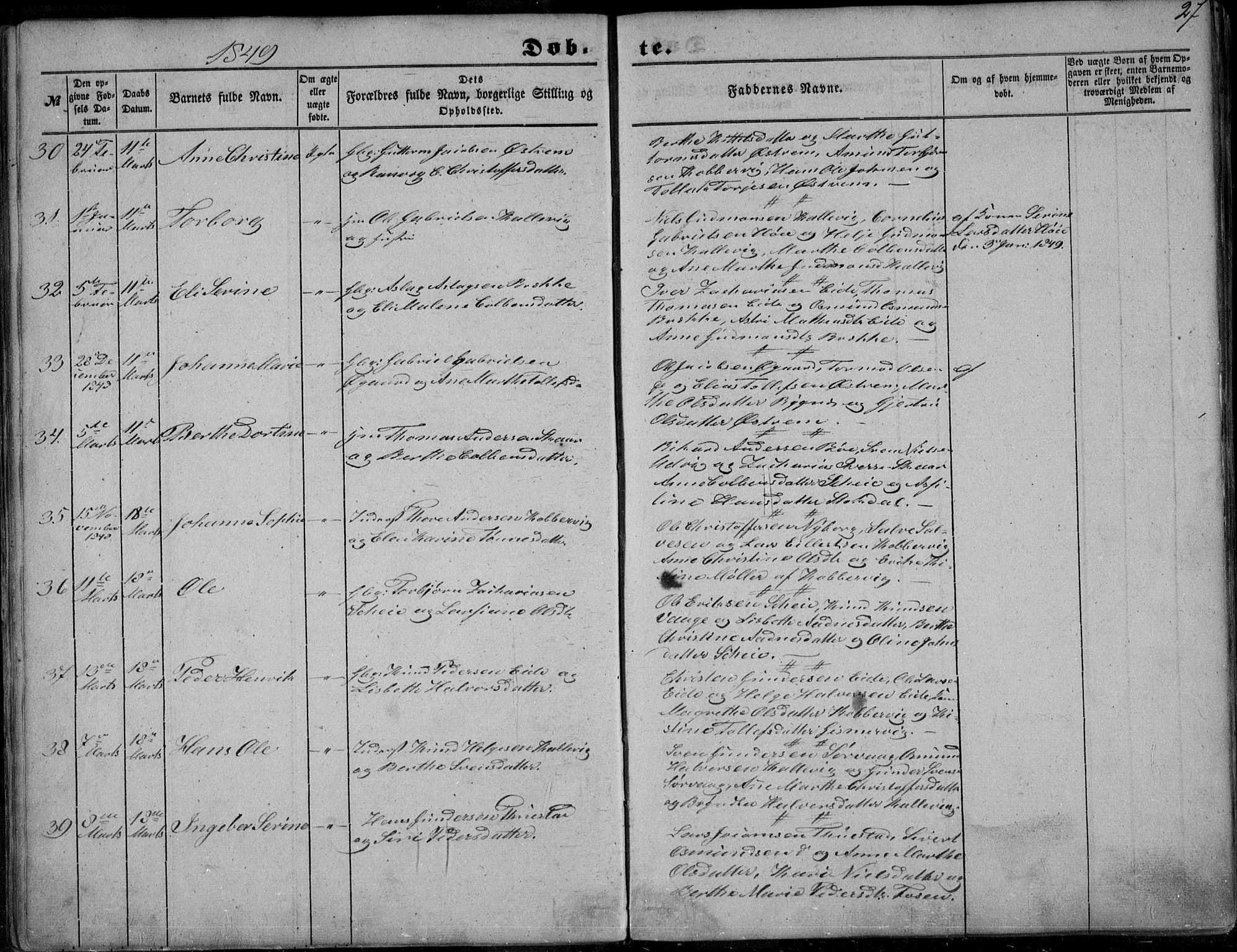 Avaldsnes sokneprestkontor, AV/SAST-A -101851/H/Ha/Haa/L0008: Parish register (official) no. A 8, 1847-1857, p. 27