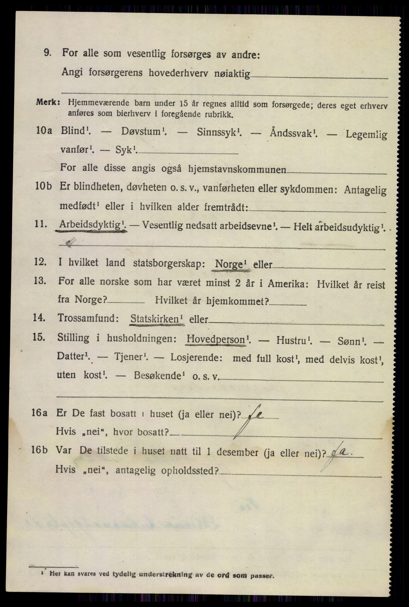 SAKO, 1920 census for Gransherad, 1920, p. 2695