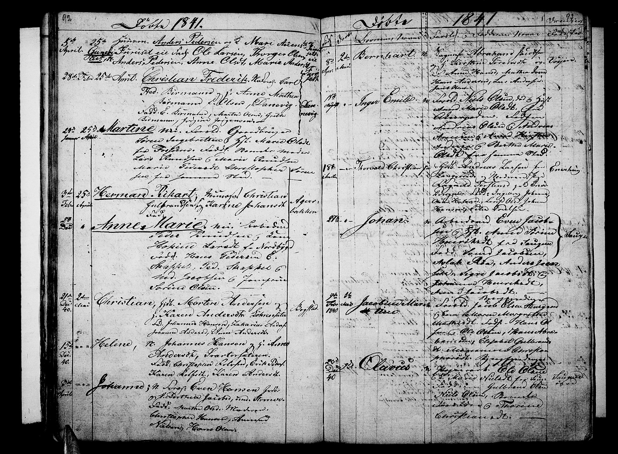 Aker prestekontor kirkebøker, AV/SAO-A-10861/G/L0007: Parish register (copy) no. 7, 1838-1846, p. 92-93