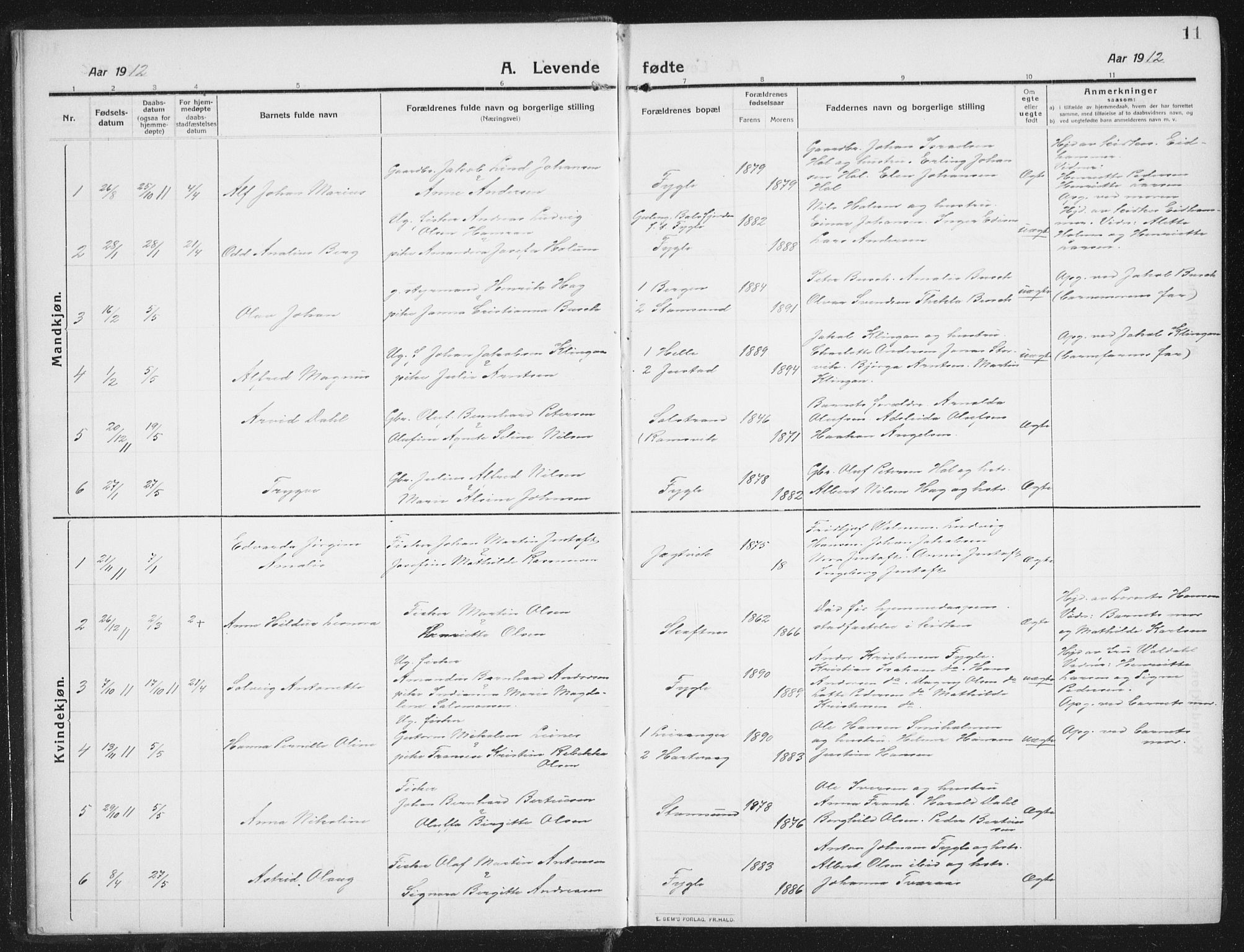 Ministerialprotokoller, klokkerbøker og fødselsregistre - Nordland, SAT/A-1459/882/L1183: Parish register (copy) no. 882C01, 1911-1938, p. 11